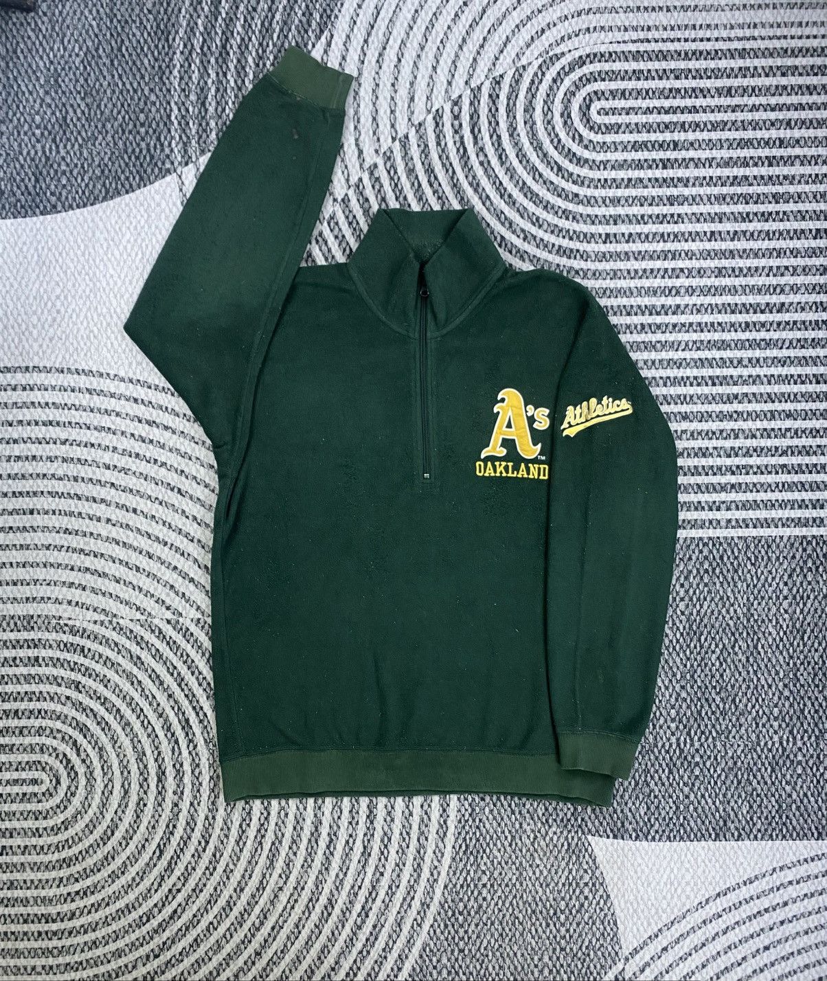 MLB Vintage A’S Oakland Athletics MLB Halfzip Sweatshirt Size US L / EU 52-54 / 3 - 1 Thumbnail