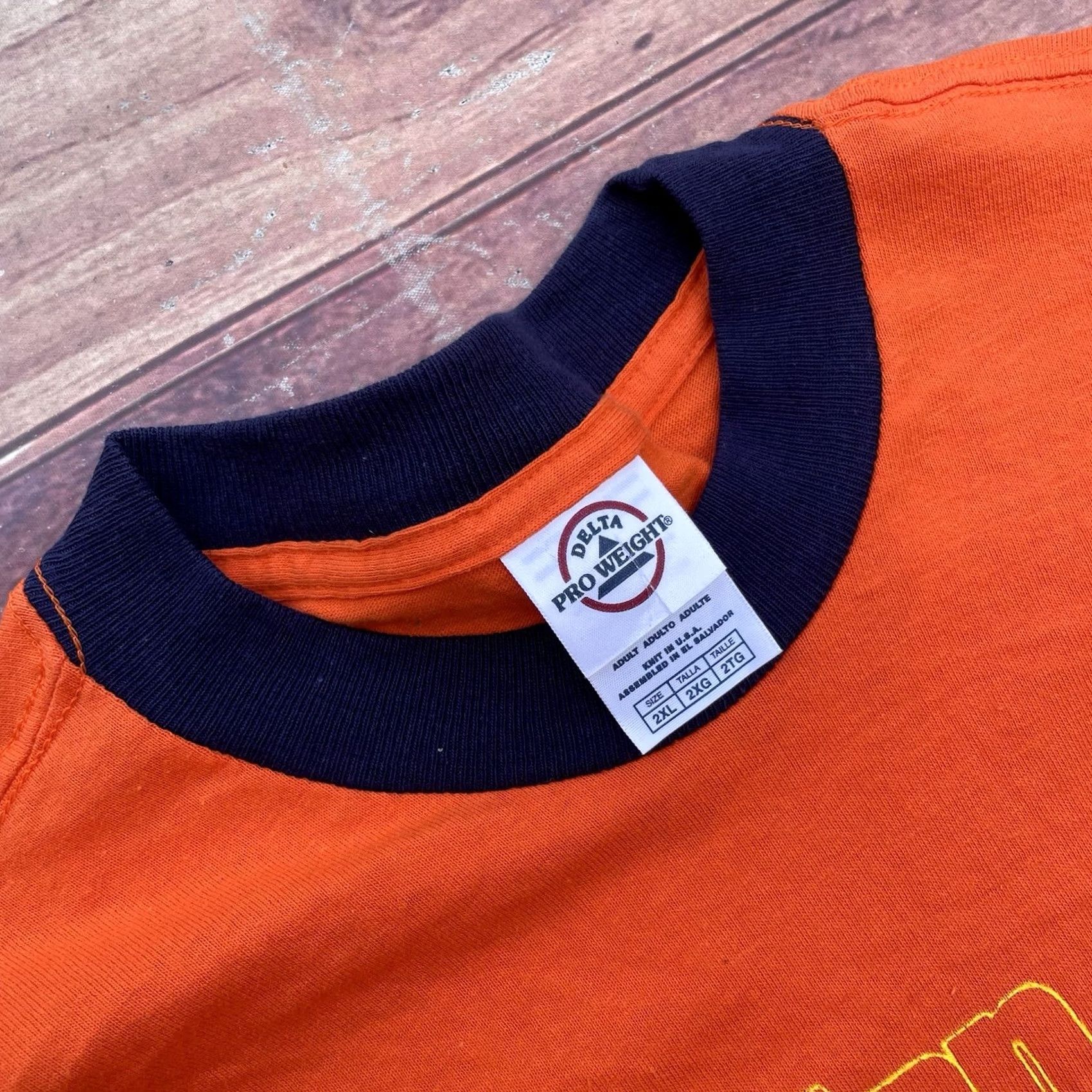Delta VINTAGE Bob Dylan Orange Ringer Shirt Mens 2XL Delta Tour Music Band Concert Shirt Size US XXL / EU 58 / 5 - 3 Thumbnail