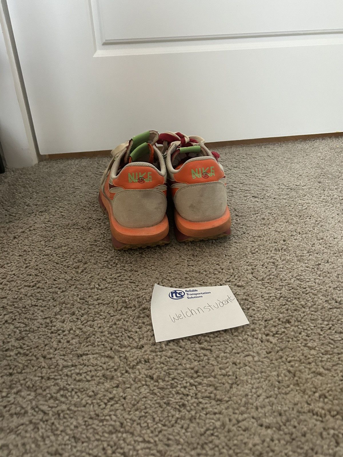 Nike × Sacai Nike LD Waffle sacai CLOT KISS of Death Net Orange Blaze Size US 11 / EU 44 - 4 Thumbnail