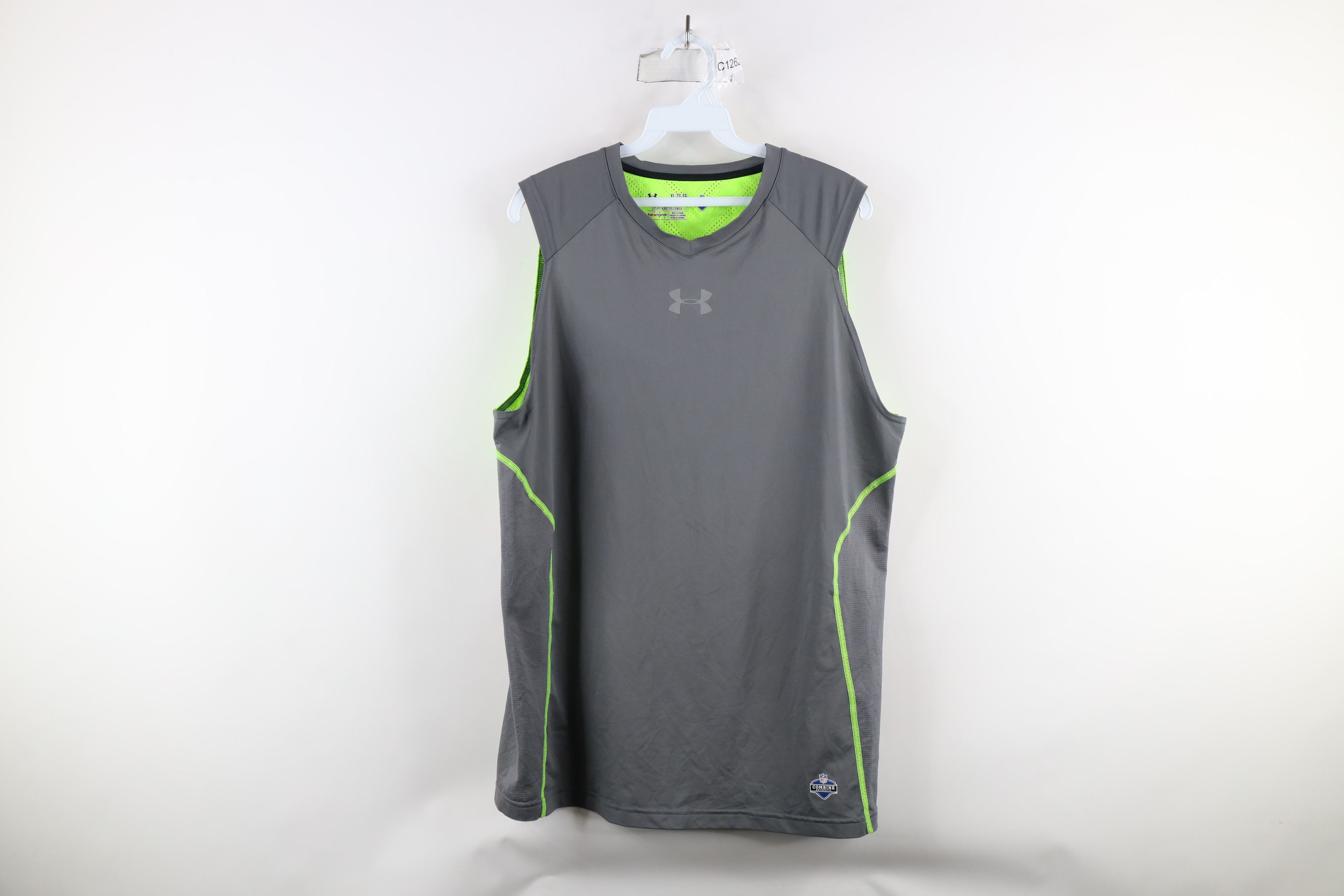 Under Armour × Vintage Under Armour NFL Combine Sleeveless Muscle T-Shirt Gray Size US XL / EU 56 / 4 - 1 Thumbnail