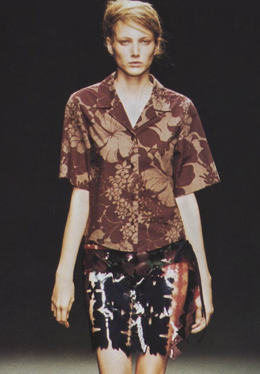 Miu Miu Miu Miu S/S2003 Floral Buttoned Up Top Size M / US 6-8 / IT 42-44 - 8 Thumbnail