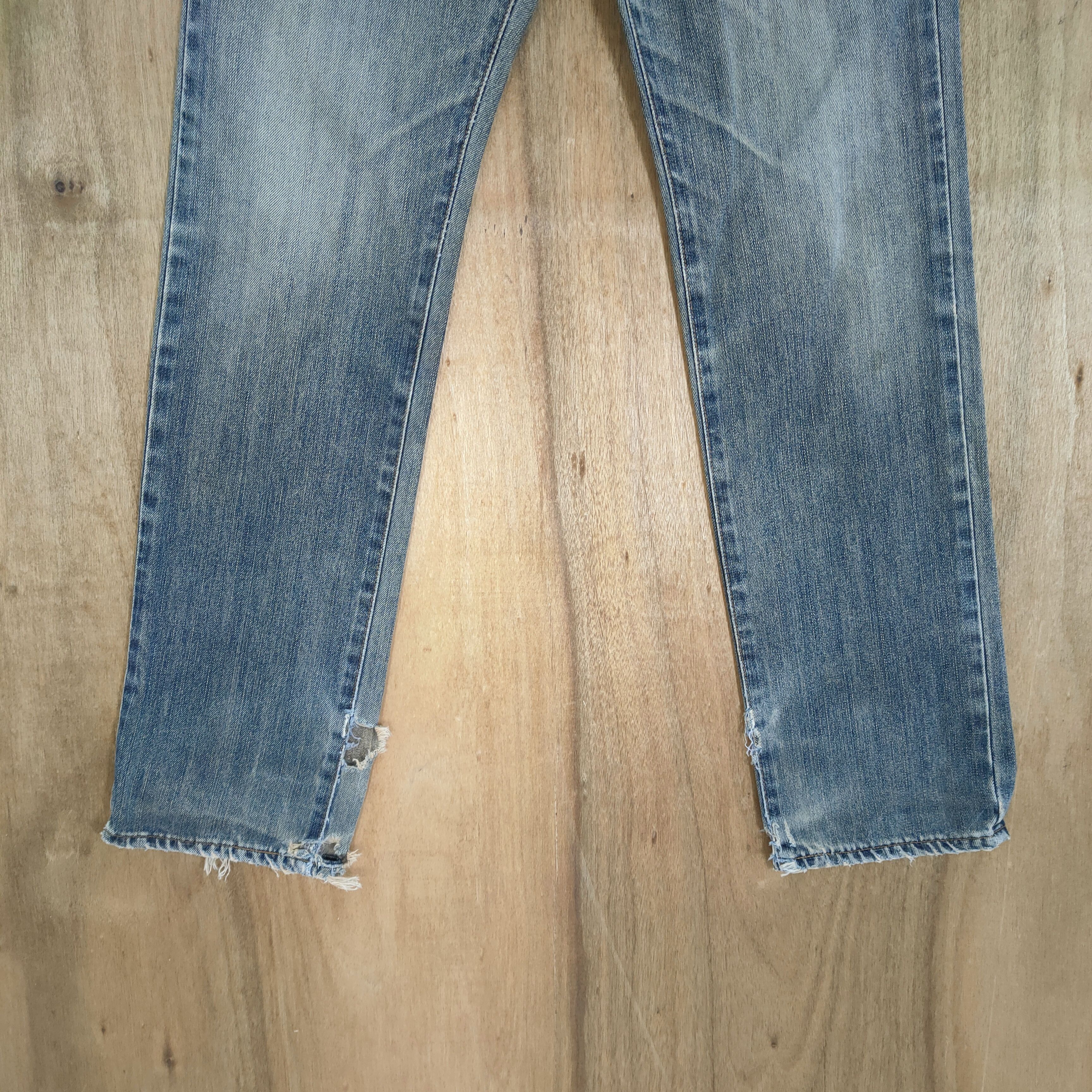 Edwin VINTAGE JAPAN EDWIN DISTRESSED JEANS PANTS Size US 28 / EU 44 - 4 Thumbnail