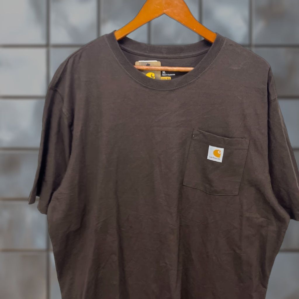 Carhartt Carhartt T-Shirt Brown XL New with Tags Men’s Pocket Crew Neck Short Sleeve Regular K87 2010s Logo Size US XL / EU 56 / 4 - 1 Thumbnail