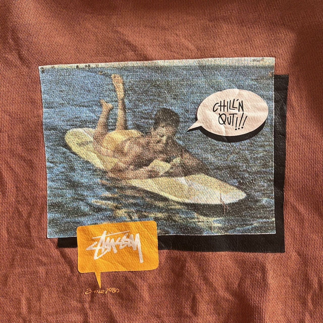 Stussy vintage stussy chill'n out faded distressed sweatshirt brown Size US M / EU 48-50 / 2 - 2 Thumbnail