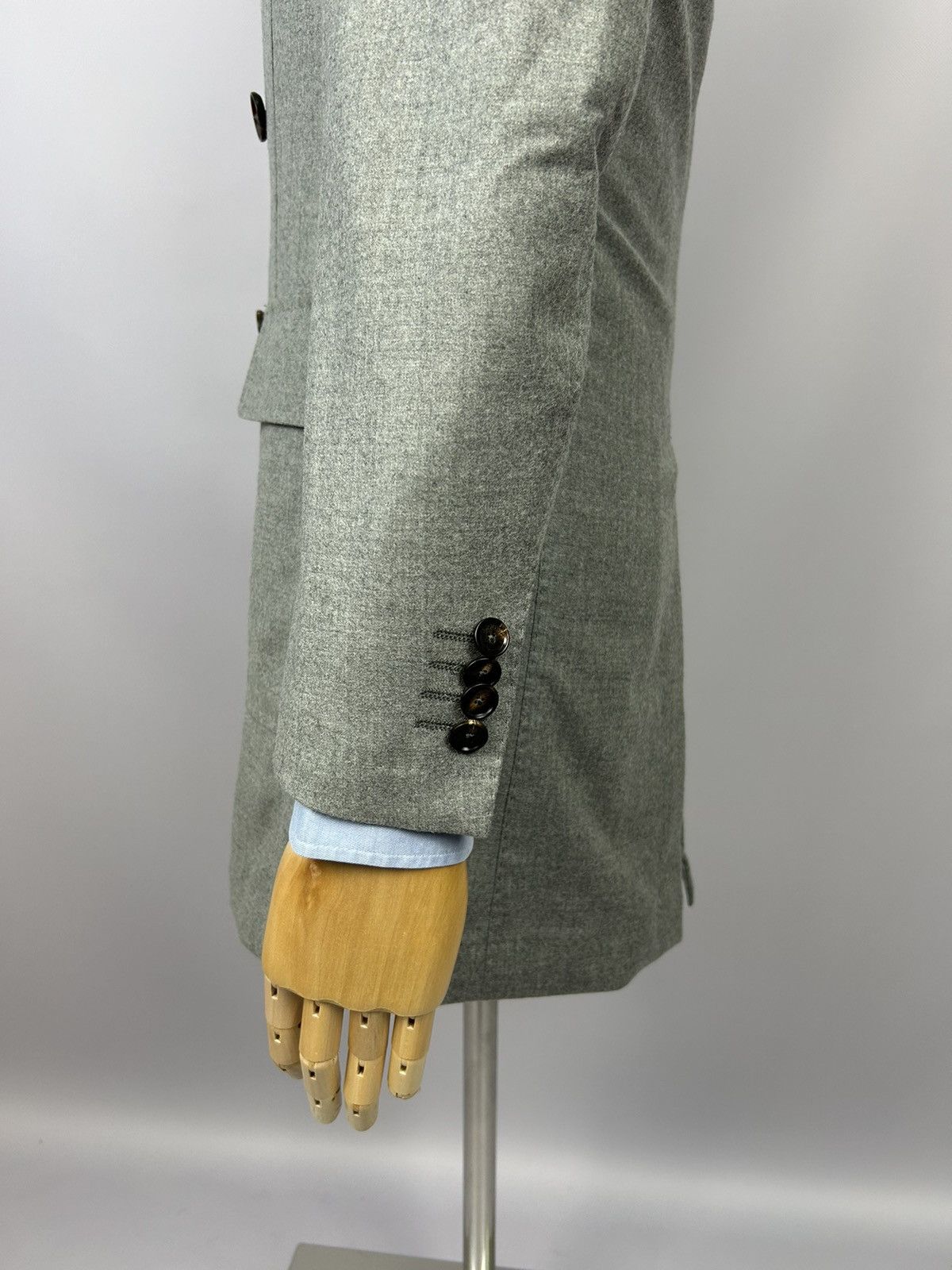 Designer × Paoloni Paoloni Quarantotto Double Breasted Wool Unlined Blazer EU46 Size 36R - 8 Thumbnail