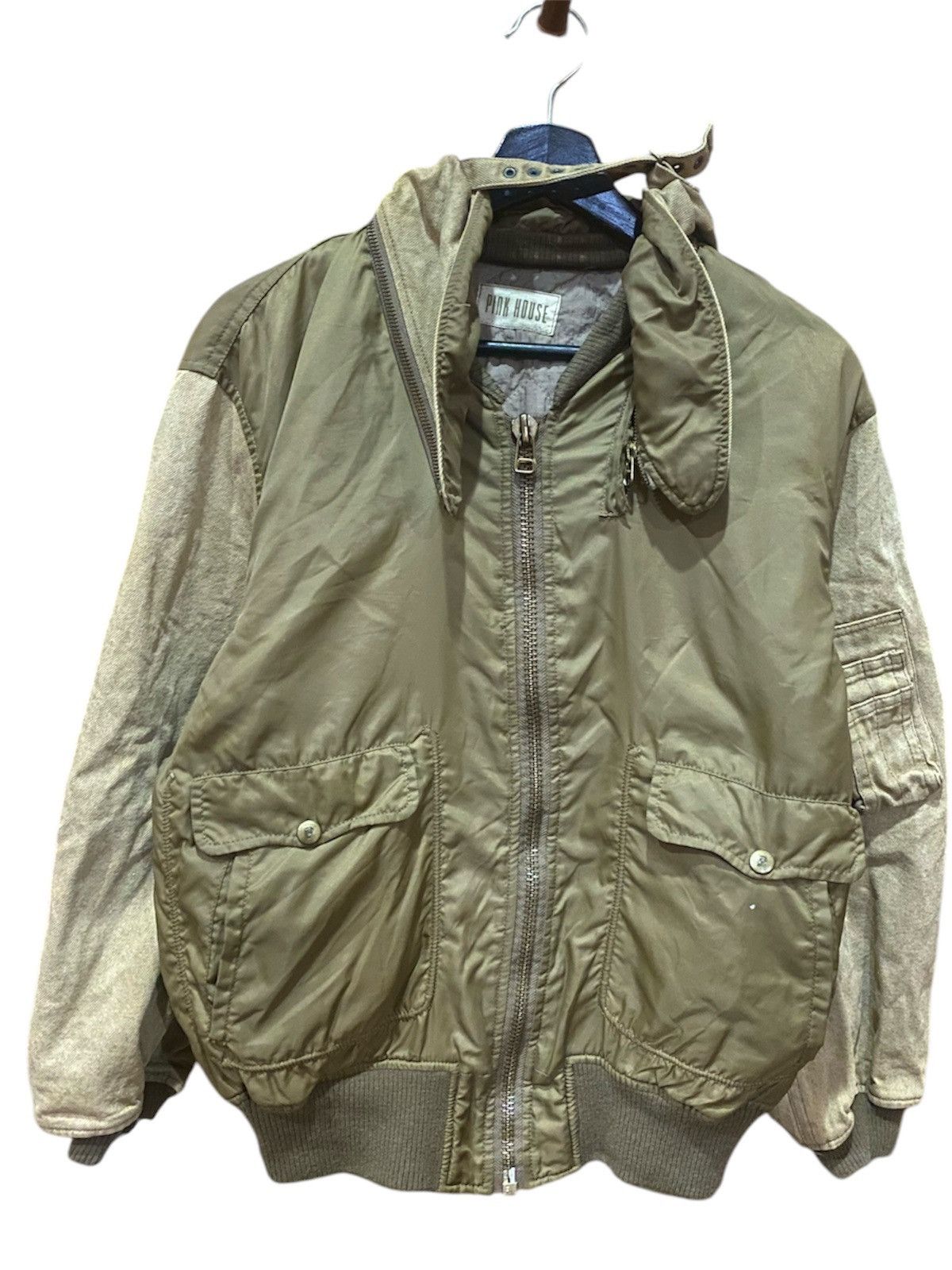 Pink House Vintage Pink House Military Bomber Jacket - Olive Green Size US M / EU 48-50 / 2 - 2 Thumbnail