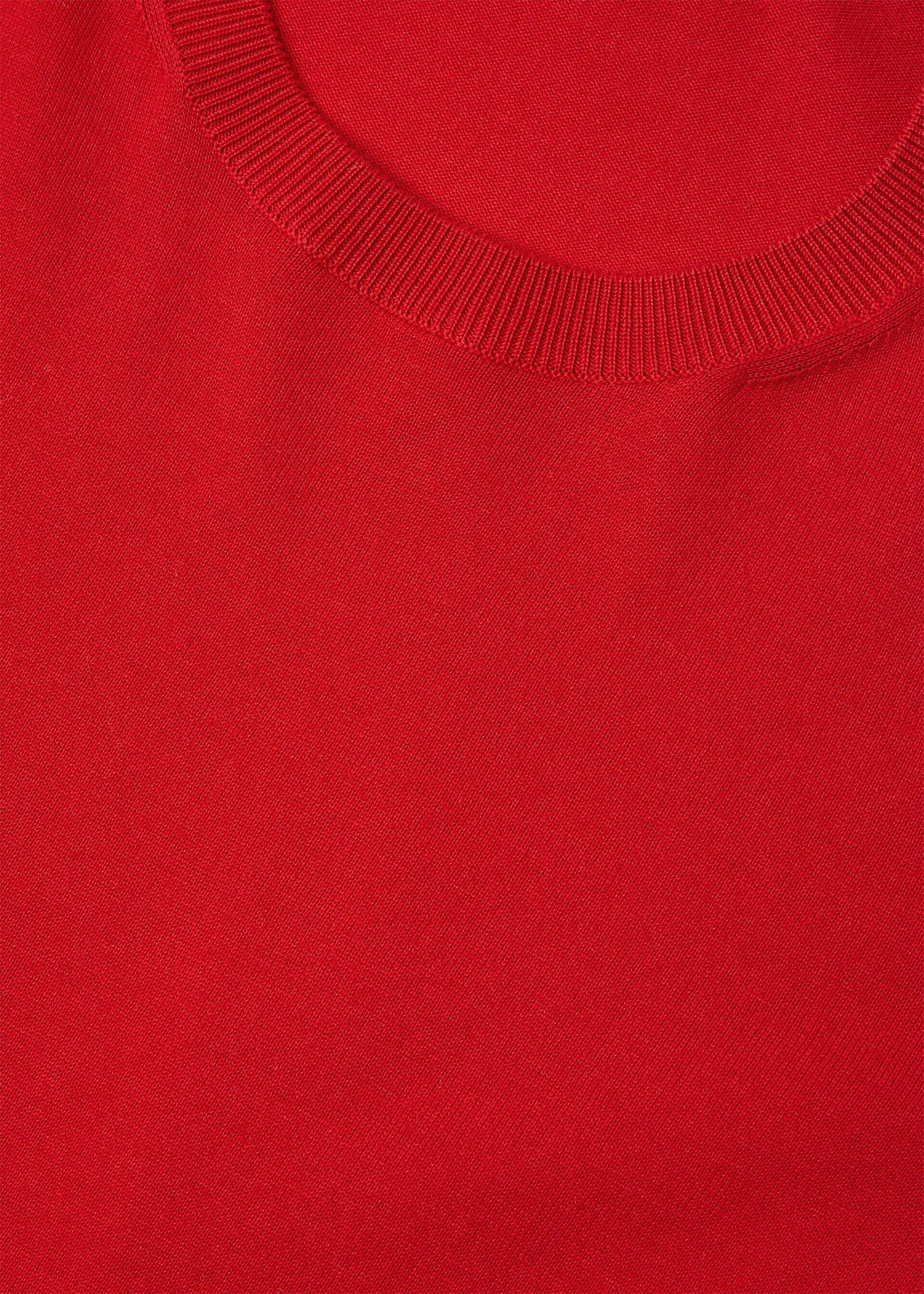 Loro Piana os11x0426 FAM7984 Angera Crewneck T-Shirt in Candy Apple Red Size L / US 10 / IT 46 - 7 Thumbnail