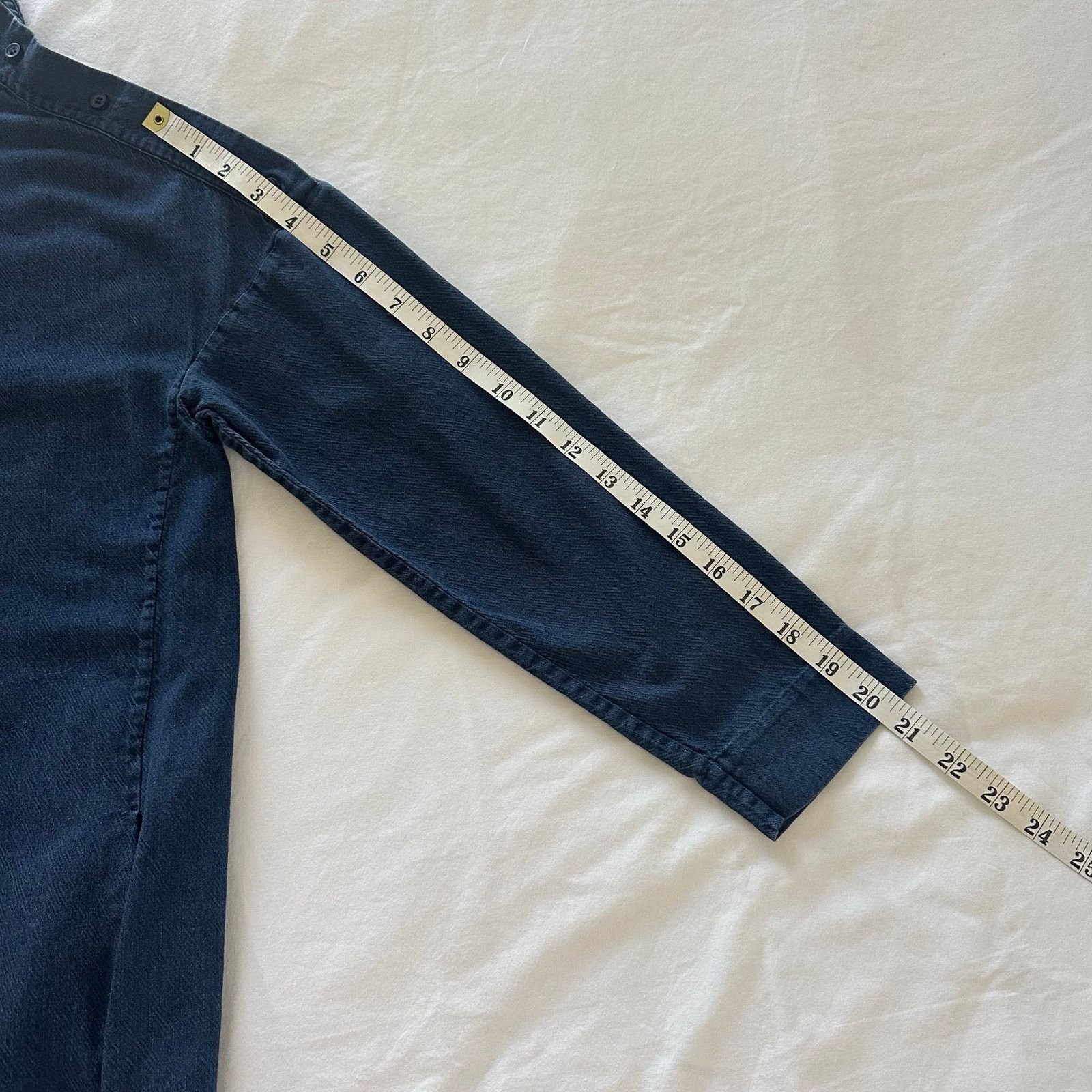 Cos COS Navy Denim Funnel Neck Shift Dress Size 2 Size XS / US 0-2 / IT 36-38 - 5 Thumbnail