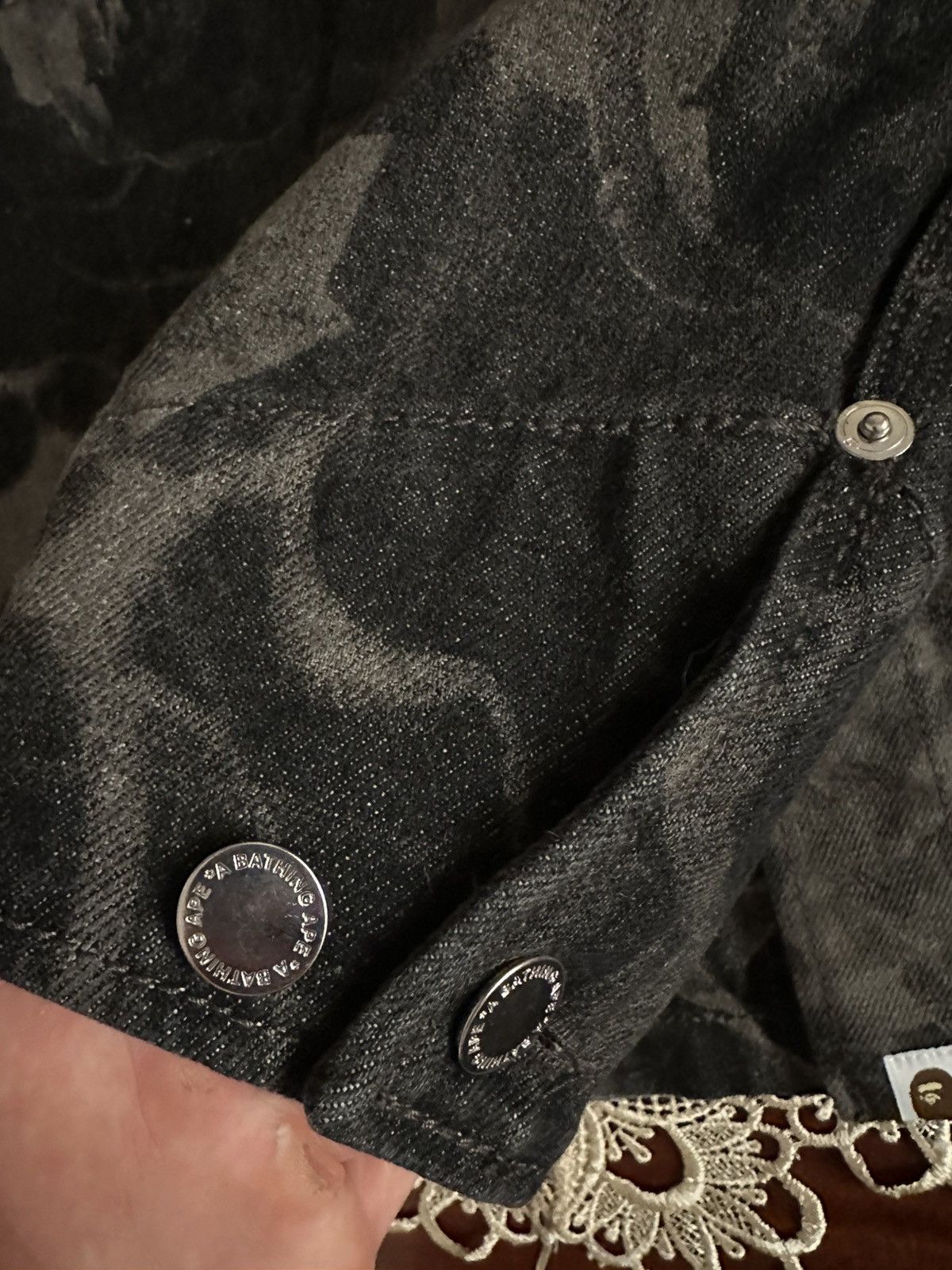 Bape Floral Camo Jacquard 13oz Denim Work Jacket Size US XXL / EU 58 / 5 - 6 Thumbnail