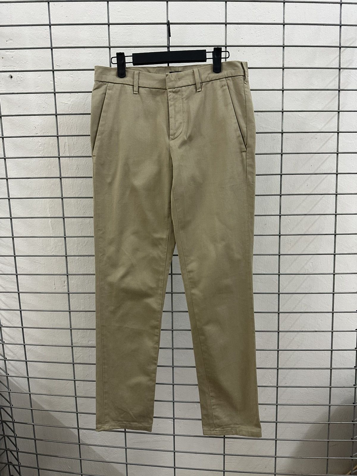 Prada Prada SPH07B Cotton Gabardine Trousers (Khaki) Size 29" - 1 Thumbnail