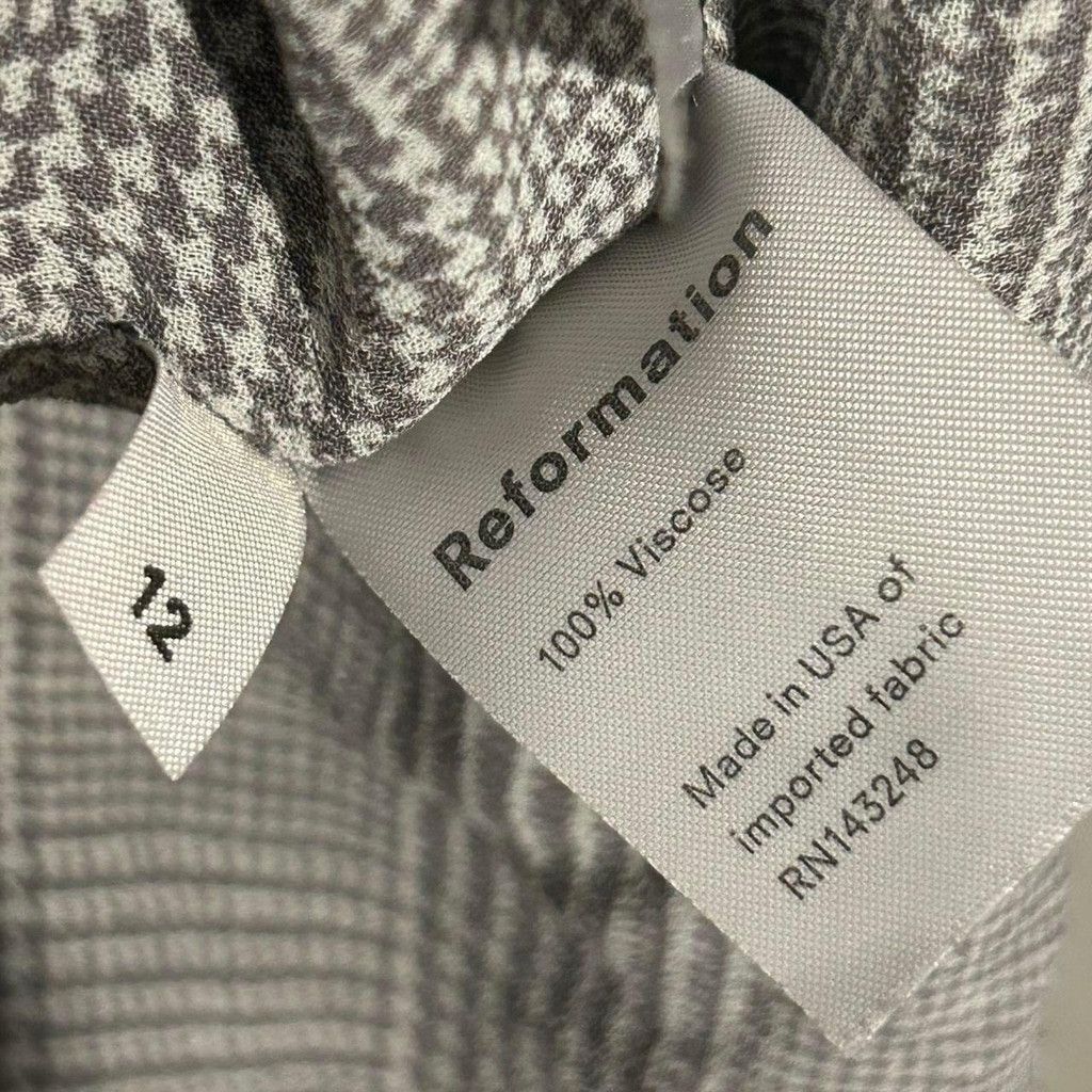 Reformation Reformation grey plaid mini dress Size XL / US 12-14 / IT 48-50 - 7 Thumbnail