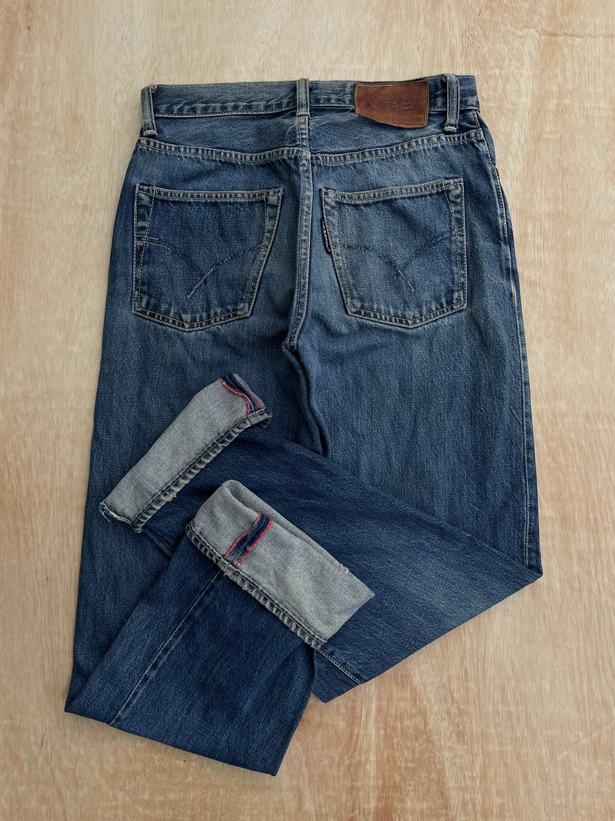 Image of Distressed Denim x Hollywood Ranch&market Vintage Hr Market Distressed Selvedge Denim in Blue (Size