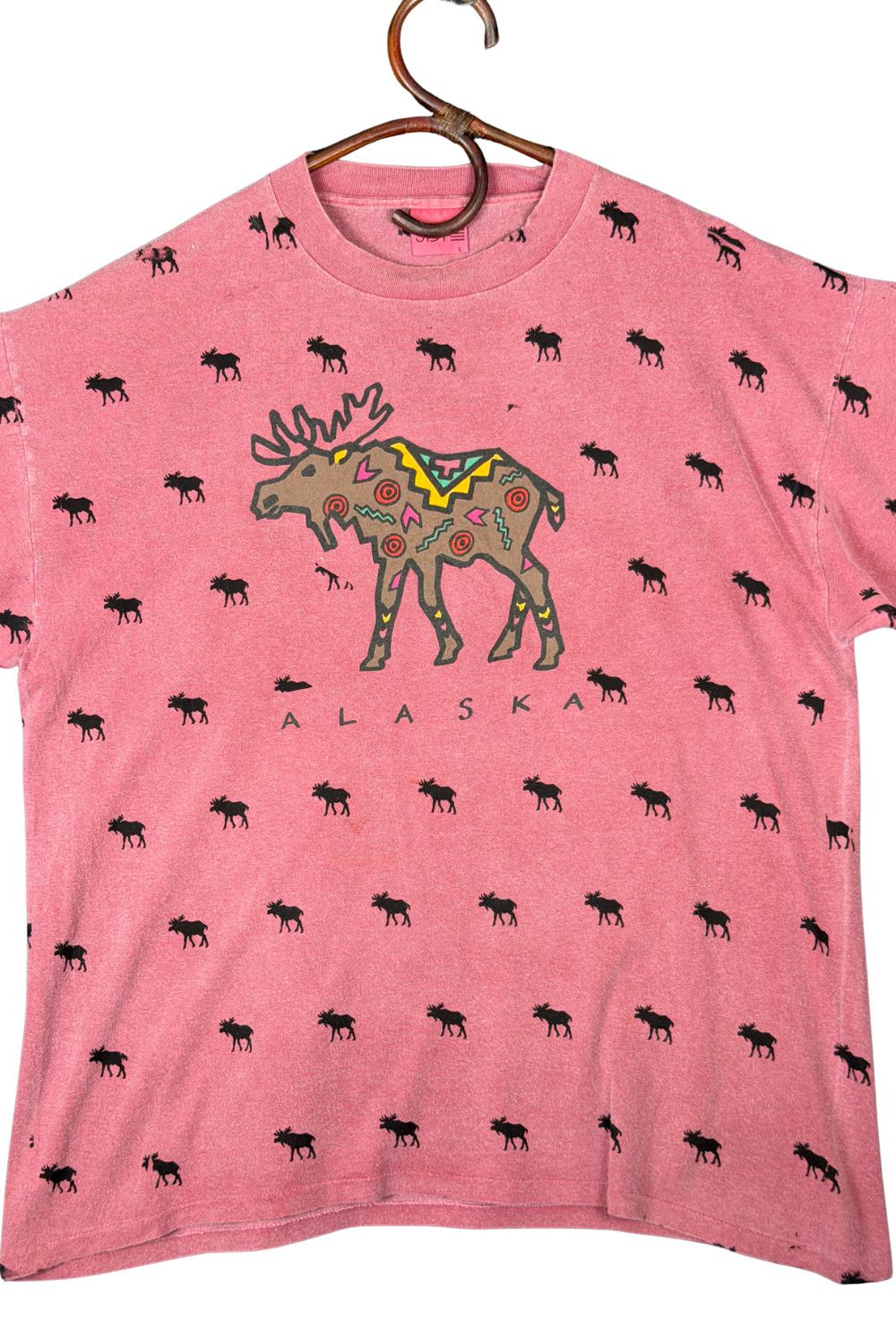 Vintage Vintage 90s Alaska Moose All Over Print T-Shirt USA Single Size US L / EU 52-54 / 3 - 4 Thumbnail