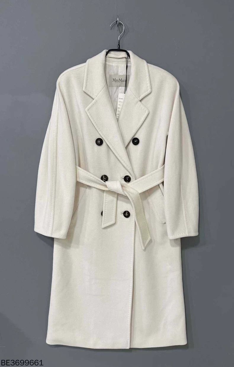 Max Mara MaxMara 101801 White Long Coat Size XS / US 0-2 / IT 36-38 - 1 Thumbnail