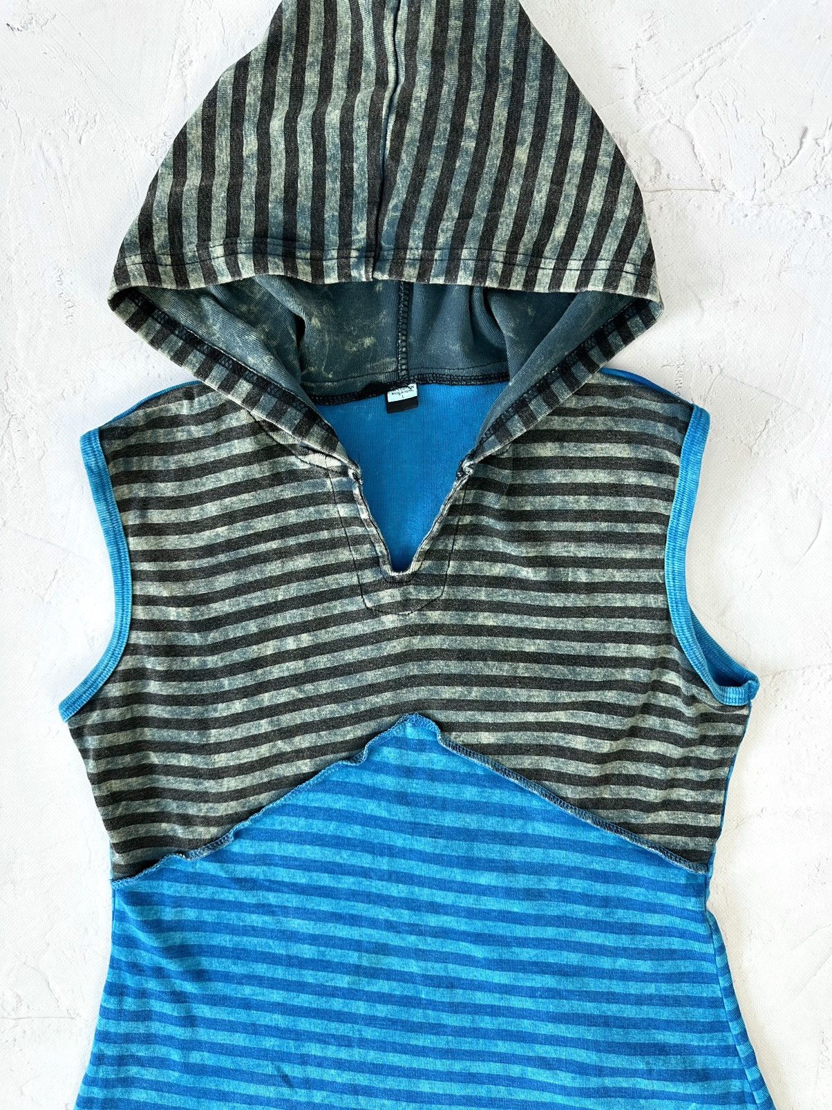 If Six Was Nine Vintage Stripped Blue Hooded Top Size US M / EU 48-50 / 2 - 3 Thumbnail
