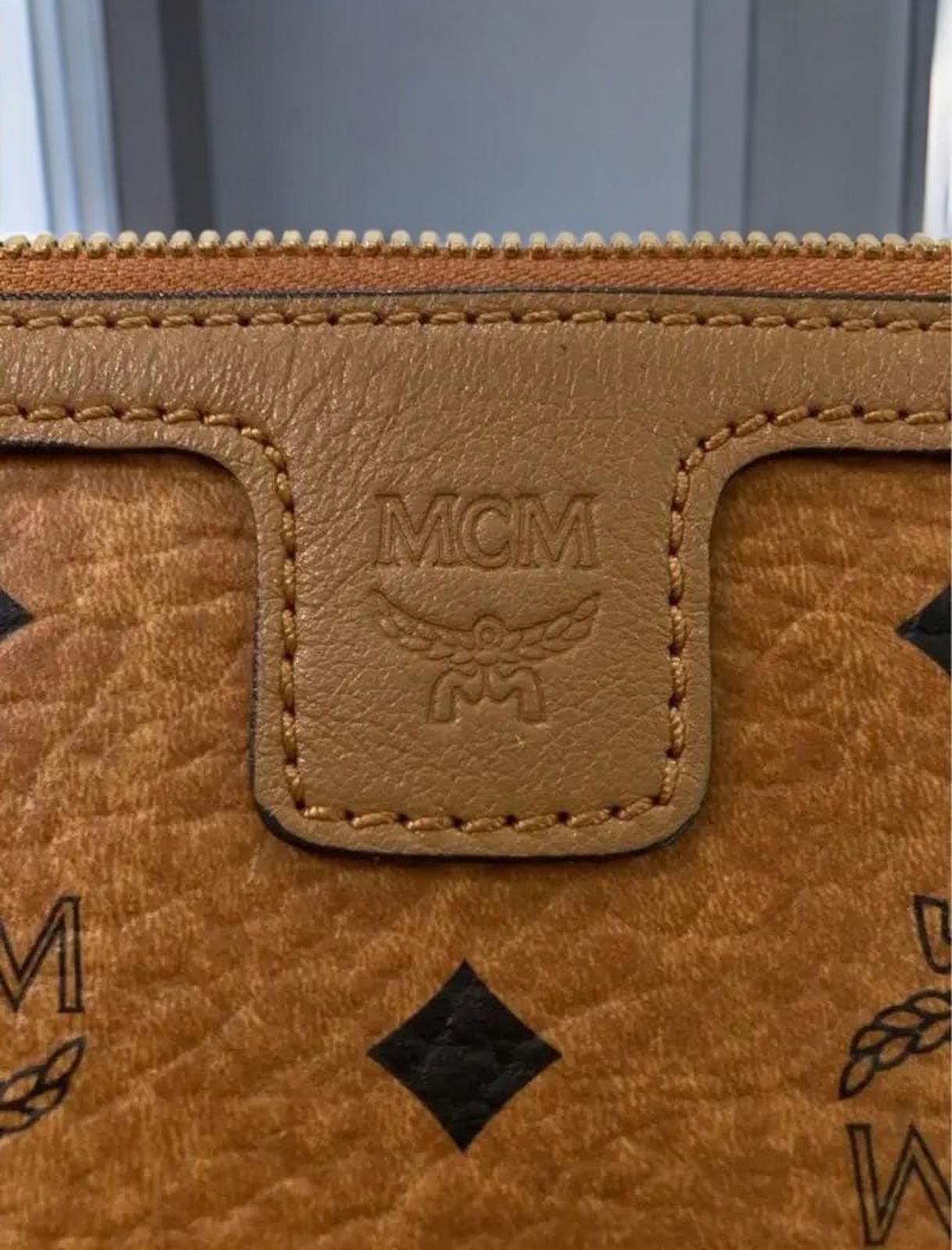 MCM MCM - Brown Monogrammed Leather Handbag Size ONE SIZE - 3 Thumbnail