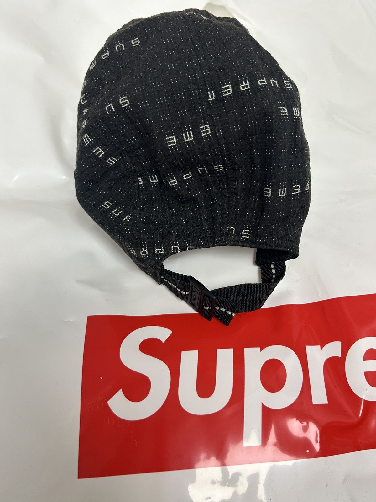 Supreme Supreme Stitch Jacquard Camp Cap Black Size ONE SIZE - 4 Thumbnail