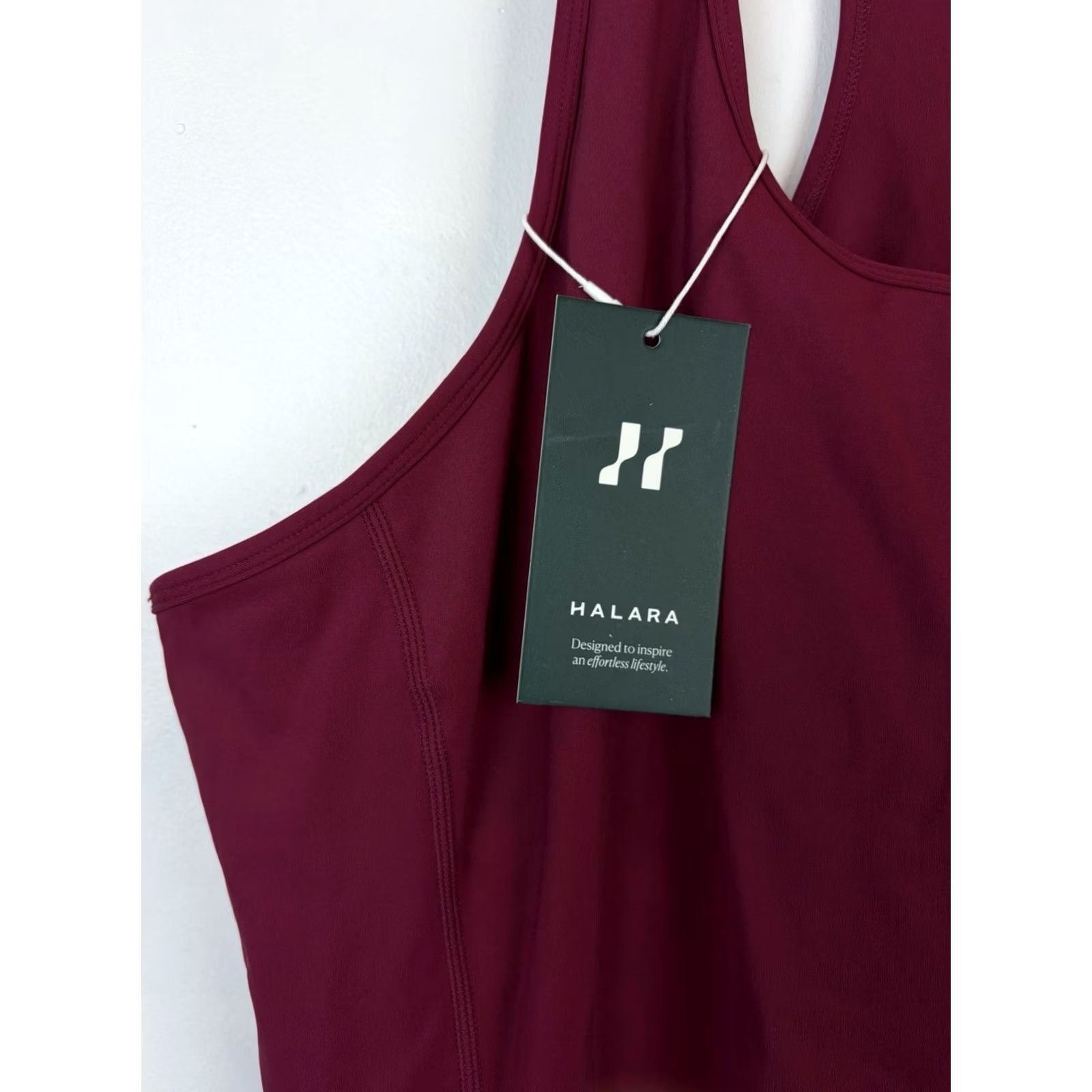 Vintage Halara Athletic Dress 3X Red Violet Backless Racerback Flare Active New No Short Womens Size 40" / US 18 - 4 Thumbnail