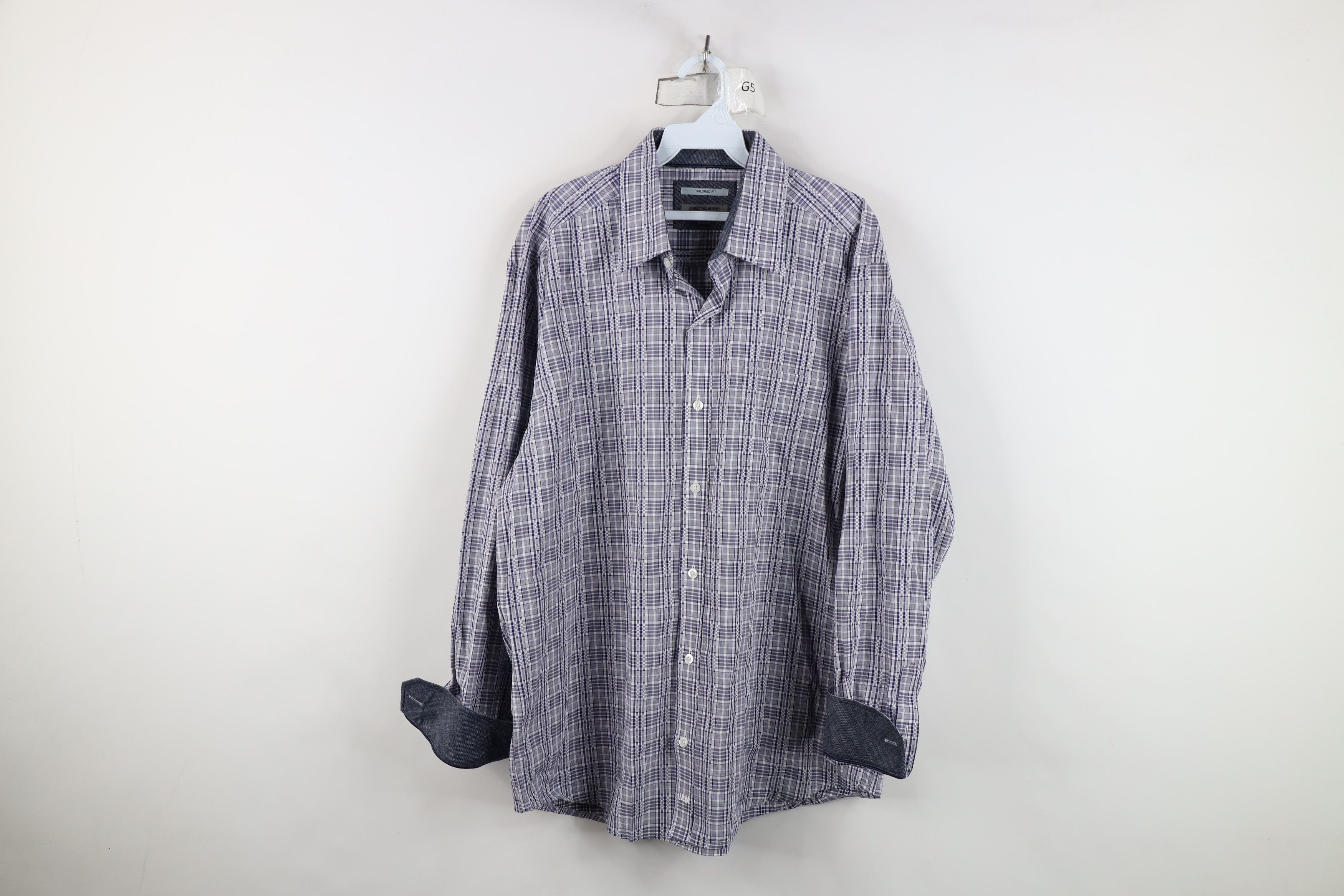 Johnston & Murphy Johnston & Murphy Fit Checkered Knit Collared Button Shirt Size US L / EU 52-54 / 3 - 1 Thumbnail