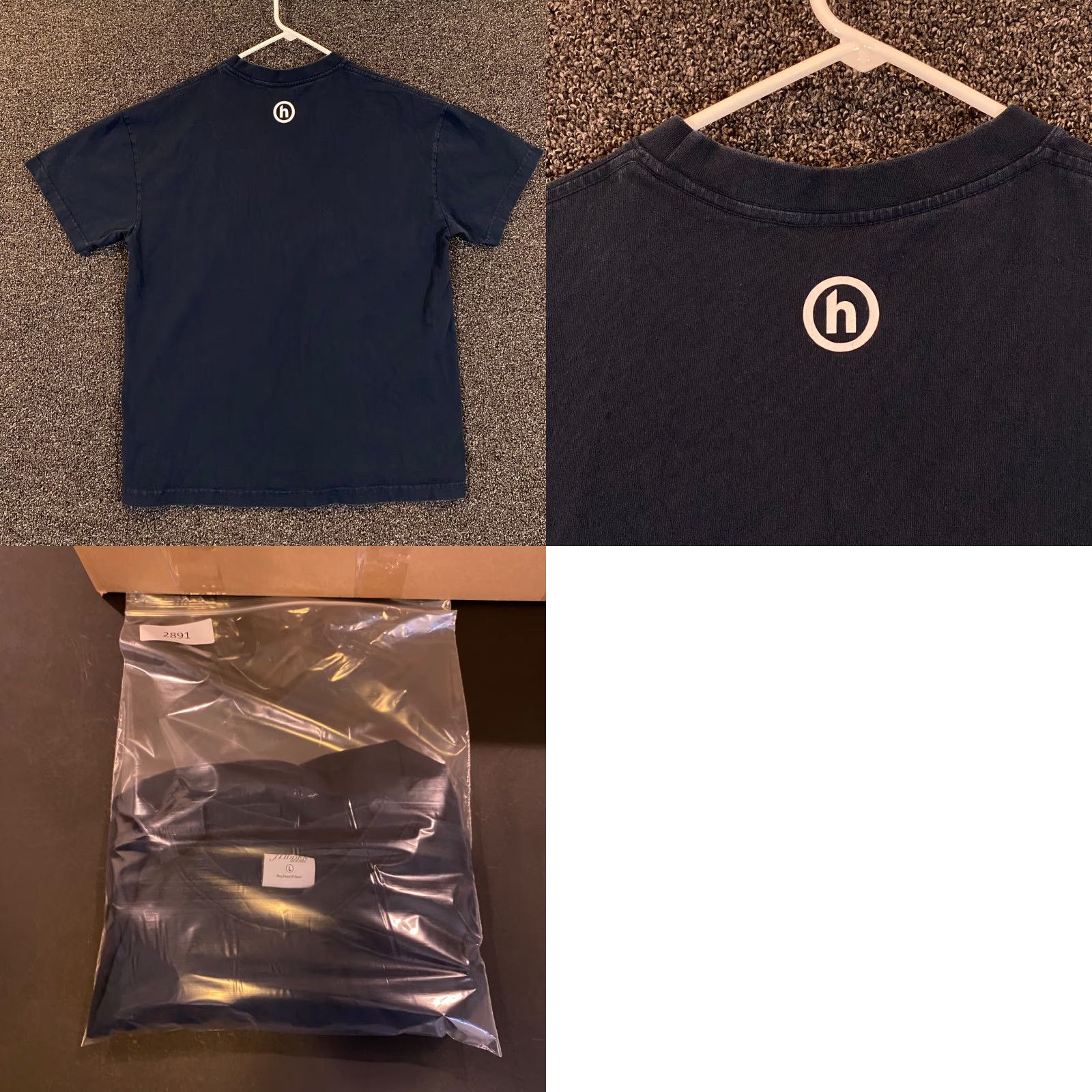 Vintage Hidden New York Shirt Mens Large Dark Blue Past Present Future Logo Tee Short Sleeve Size US L / EU 52-54 / 3 - 8 Thumbnail