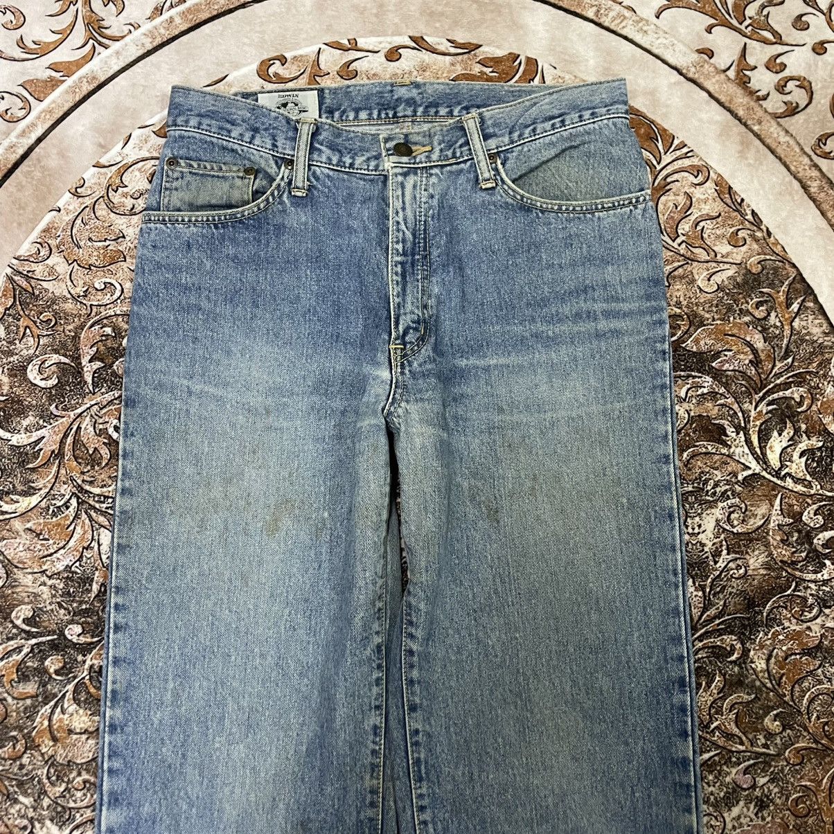 Edwin 🔥Vintage 1993 Edwin Stoned Washed Distress Dirty Denim Jeans Size US 31 - 2 Thumbnail