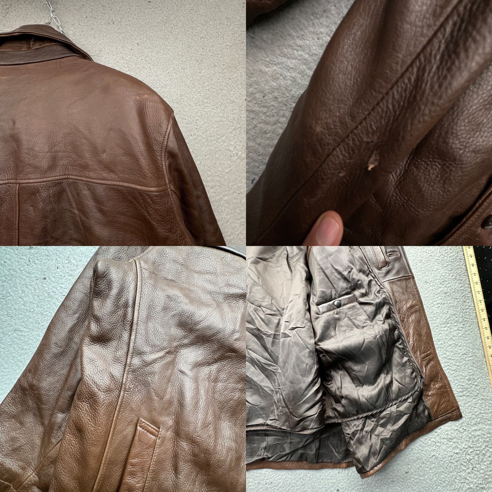 Vintage Wilsons Leather Thinsulate Coat Mens XL Brown Removable Liner Button Pockets Coat Overcoat Mens XL Brown Thinsulate Wilsons Leather Size US XL / EU 56 / 4 - 8 Thumbnail