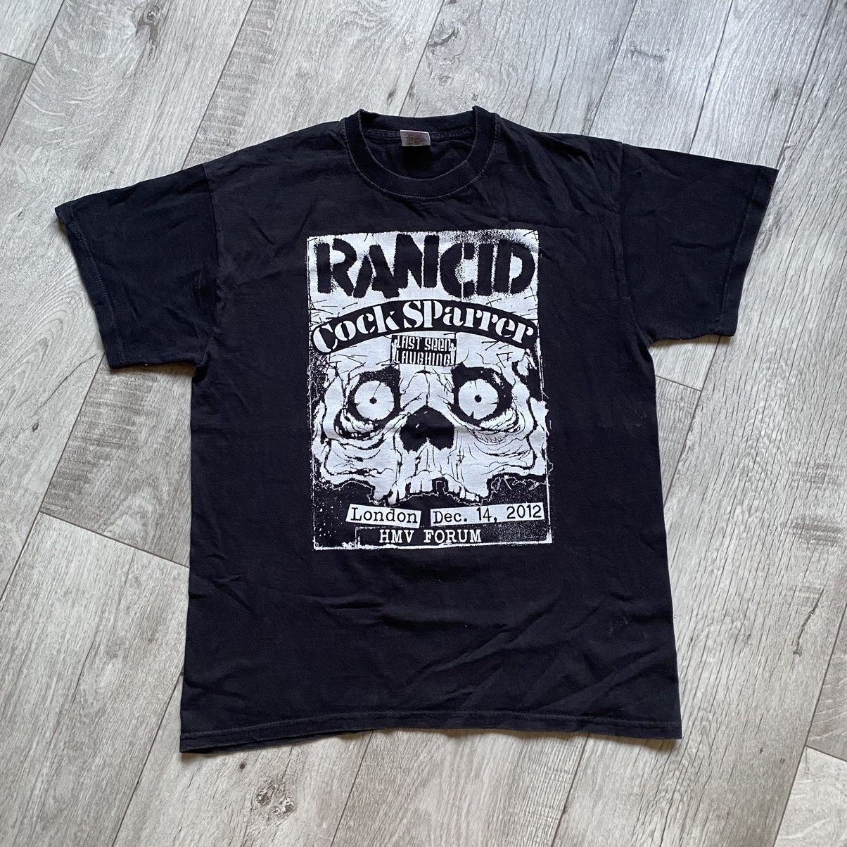 VINTAGE RANCID PUNK ROCK BAND SKULL TOUR T SHIRT