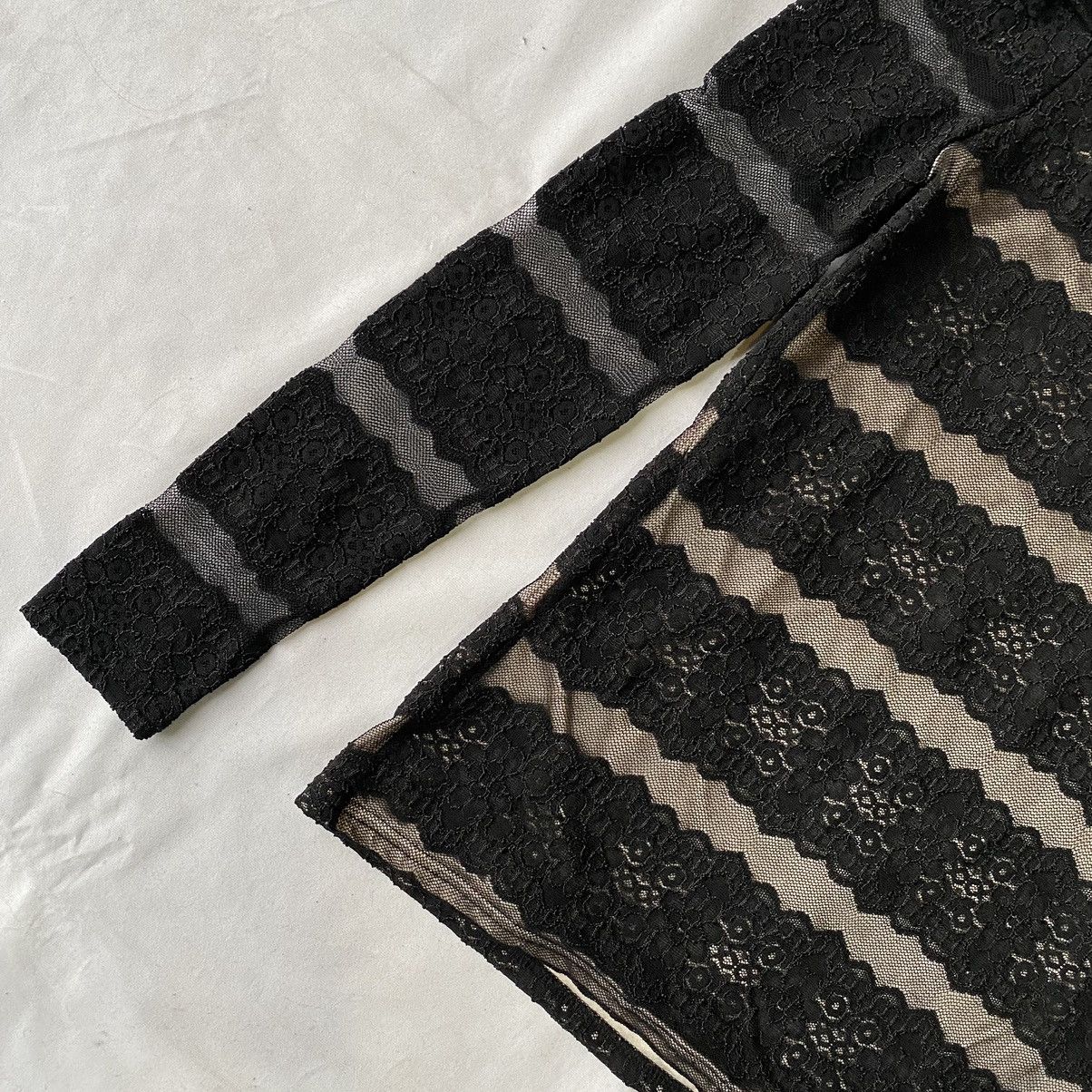Japanese Brand × Vintage Vintage Y2K Brocade Mesh Top JPG Style Size M / US 6-8 / IT 42-44 - 4 Thumbnail