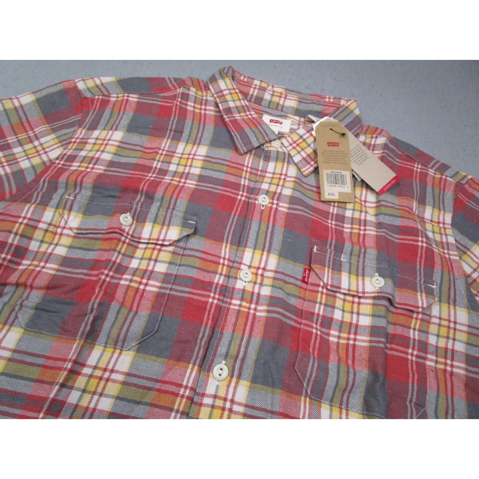 Levi's VINTAGE Levi's Men's Shirt Long Sleeve Button Up Twill Plaid Casual Workwear 2XL Red Size US XXL / EU 58 / 5 - 2 Thumbnail