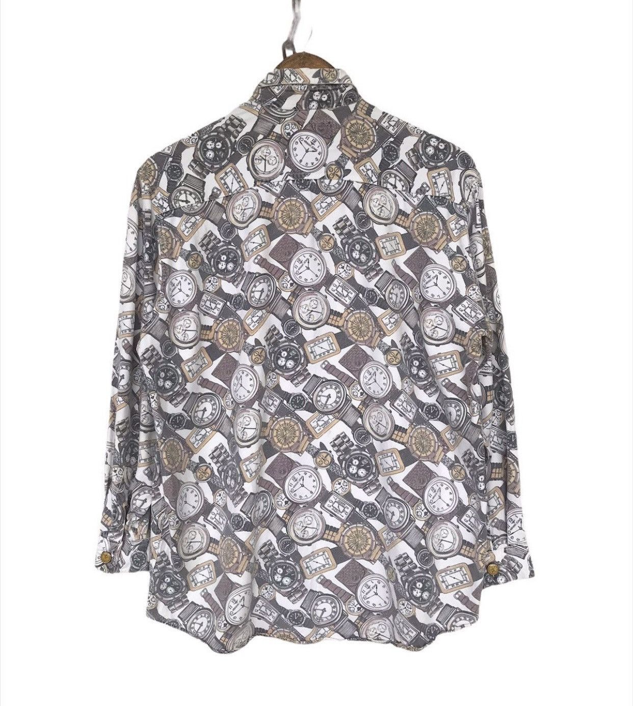 Armani × Vintage Vintage Armani Jeans Clock Ovprint Shirt Size S / US 4 / IT 40 - 3 Thumbnail