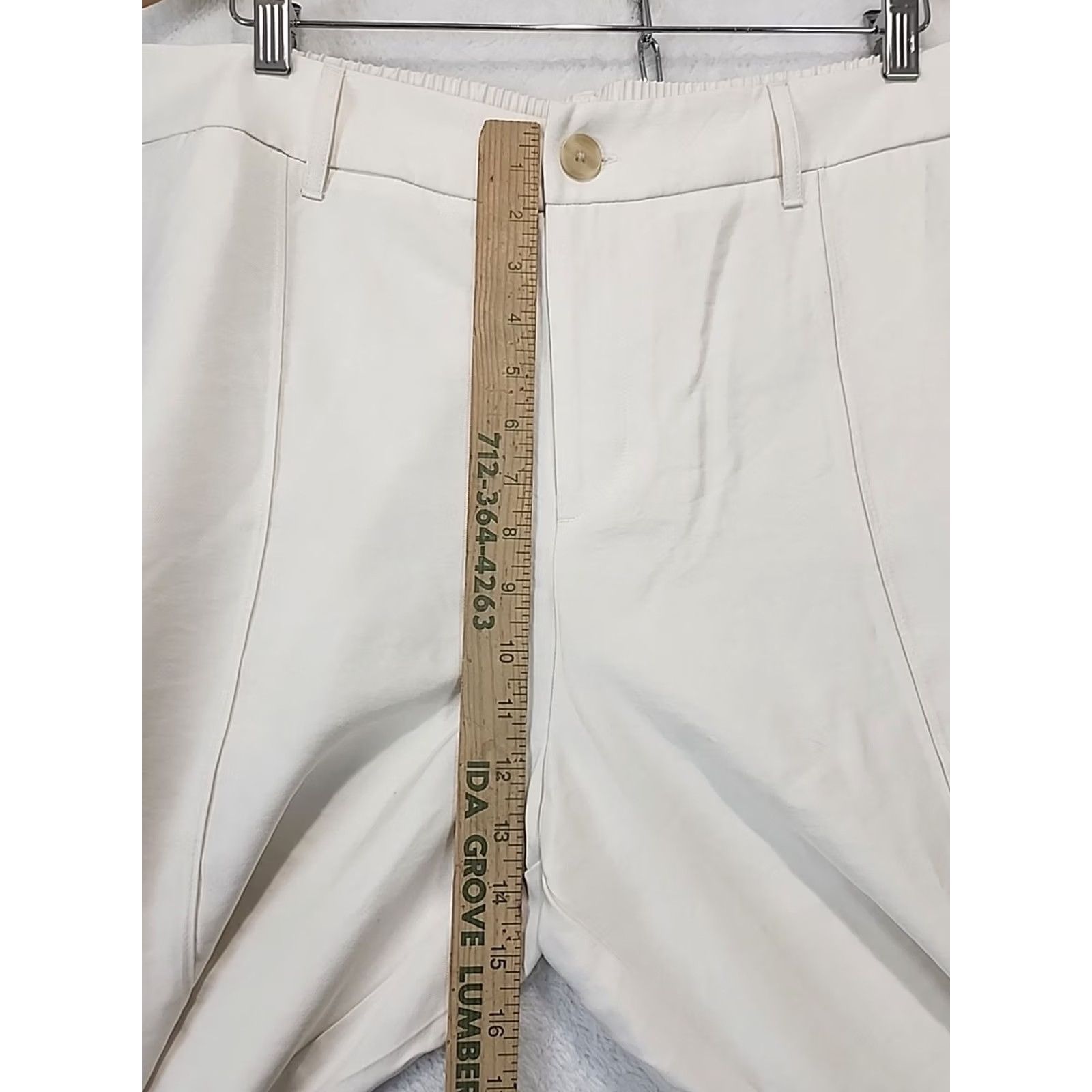 Vintage A New Day Ivory Pleated Elastic Waist Wide-Leg Pants Beach 16 Womens Modern Vintage: No (adjusted per rules: but must use original words only) Size 38" / US 16 / IT 52 - 7 Thumbnail