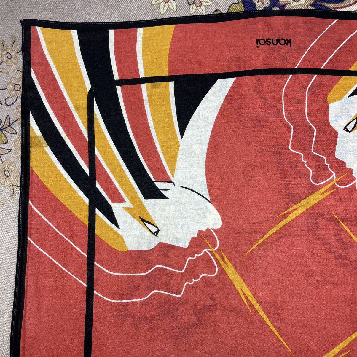 Kansai Yamamoto Rarely! Vintage Kansai Yamamoto BigFace Design Bandana/scarf Size ONE SIZE - 9 Thumbnail