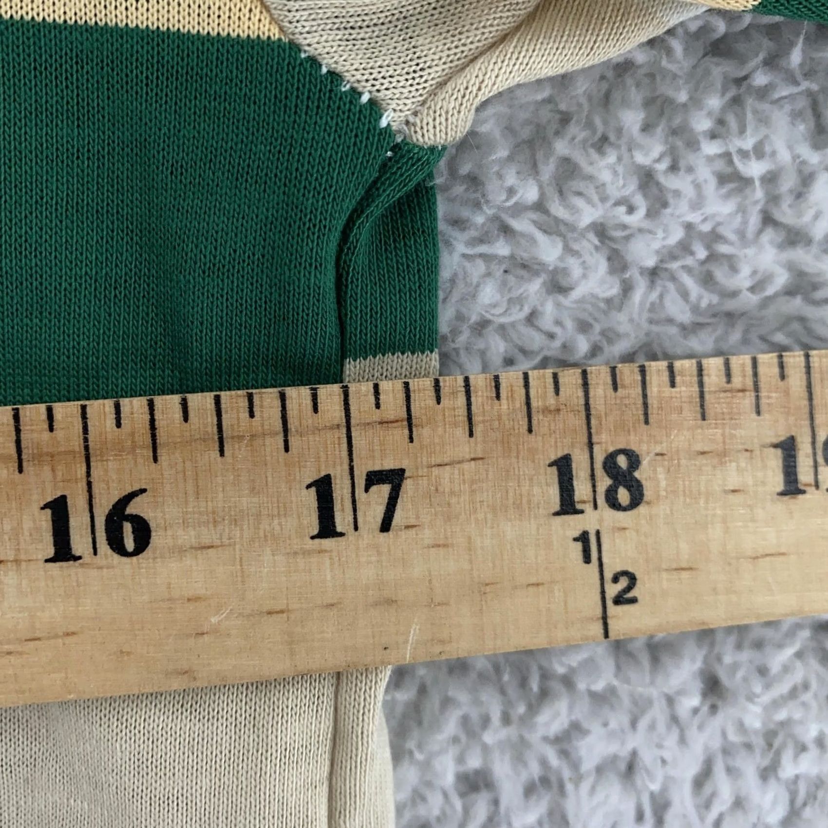 Vintage VINTAGE Michael Striped Polo Shirt Mens XS Collared Short Sleeve Green Beige Size US XS / EU 42 / 0 - 7 Thumbnail