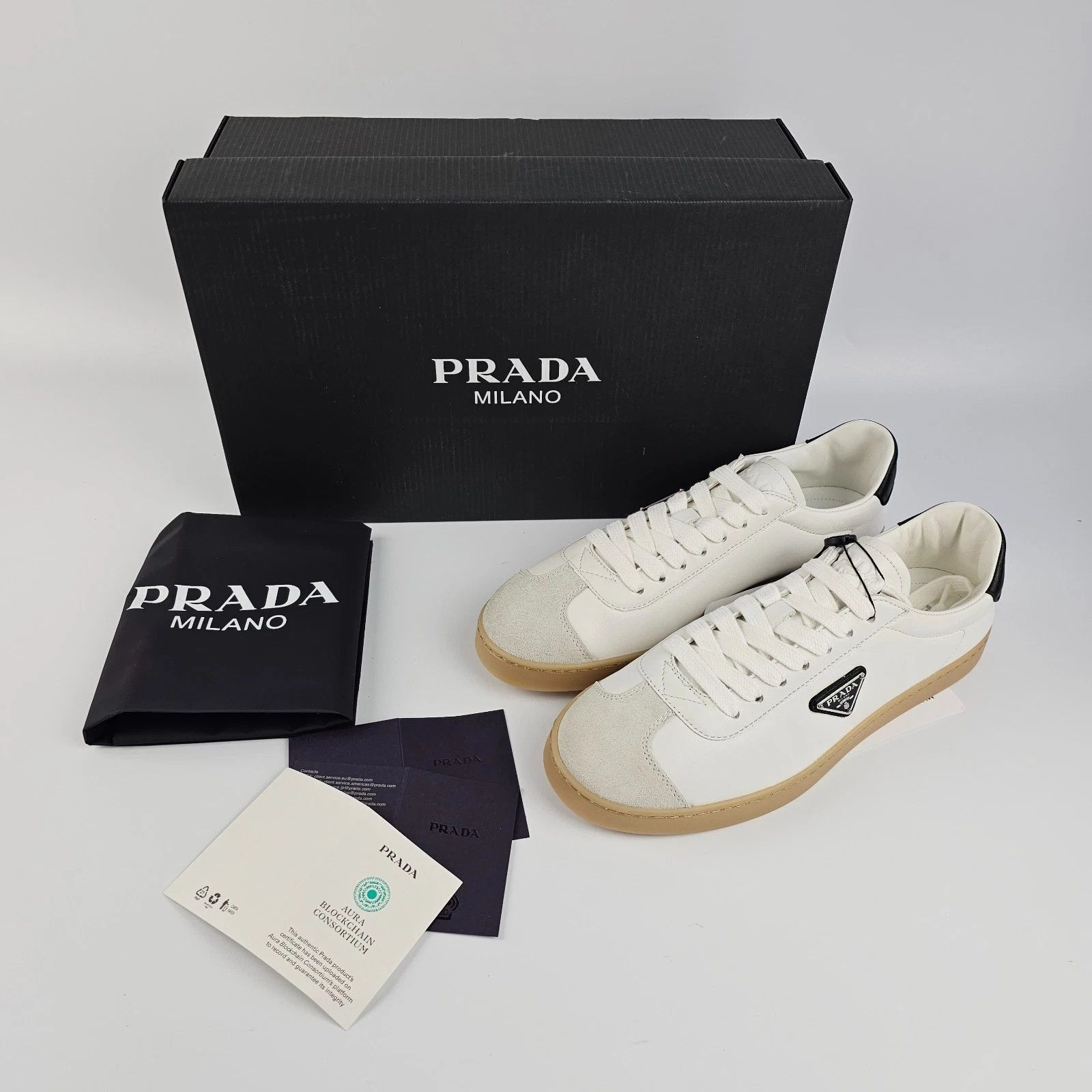 Prada PRADA Lane White Sneakers New & Authentic Size US 10 / EU 43 - 2 Thumbnail