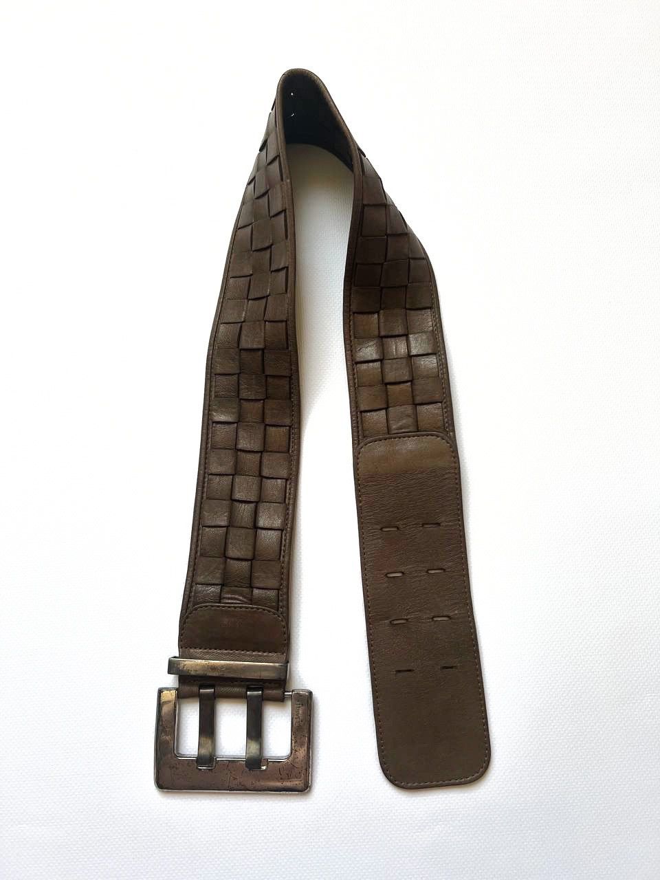 Japanese Brand × Jil Sander Vintage rare Jil Sander 90s braided pleated leather belt Size ONE SIZE - 2 Thumbnail