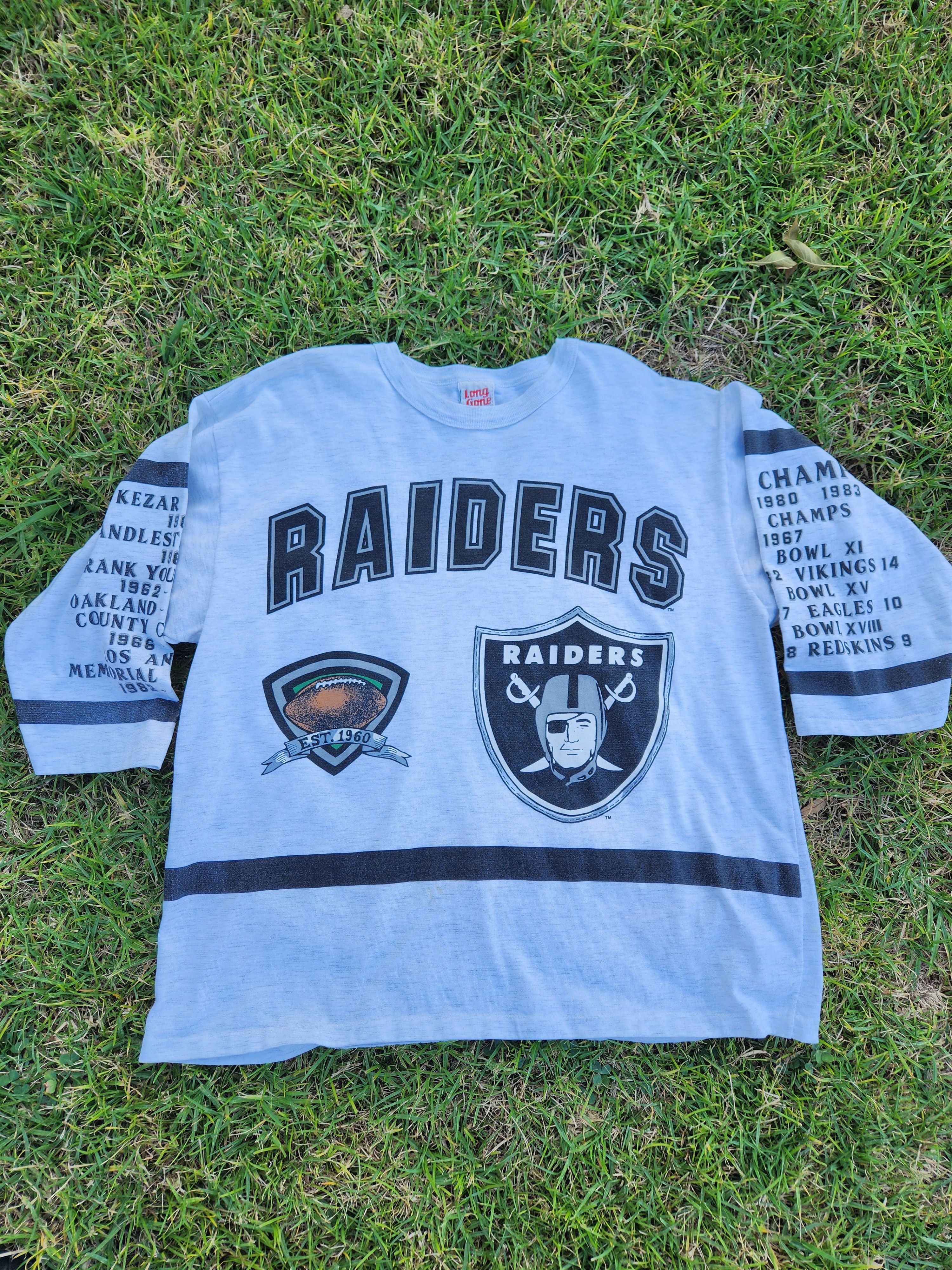 Vintage 90s Oakland Raiders NFL Long Gone Series 1967 AOP Size US XL / EU 56 / 4 - 1 Thumbnail