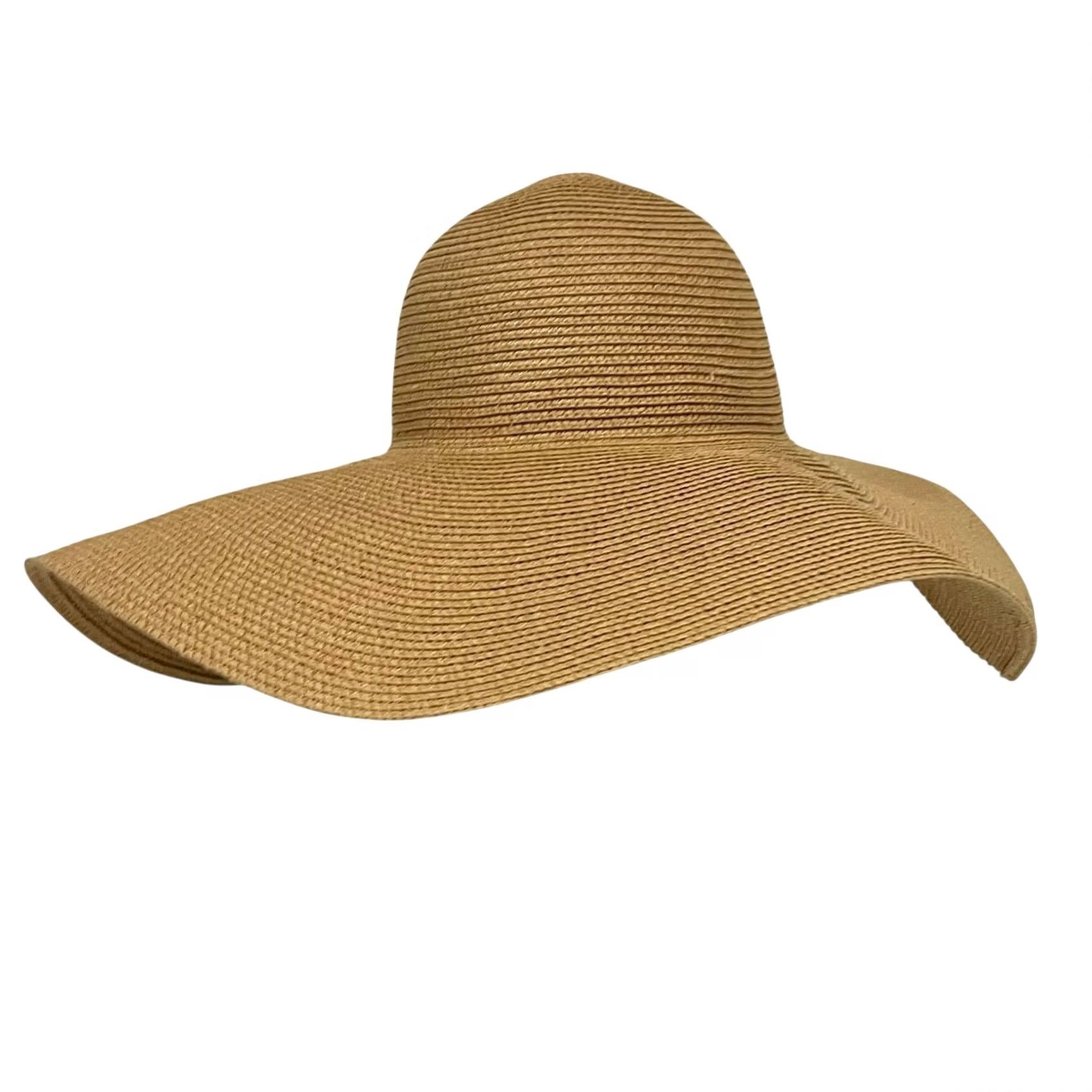 Vintage BARRIÈRE Sun Hat LE CARL GUSTAF St BARTH Floppy Straw Extra-Wide Brim Tan Sun Hat Women One Size Tan Size ONE SIZE - 2 Thumbnail