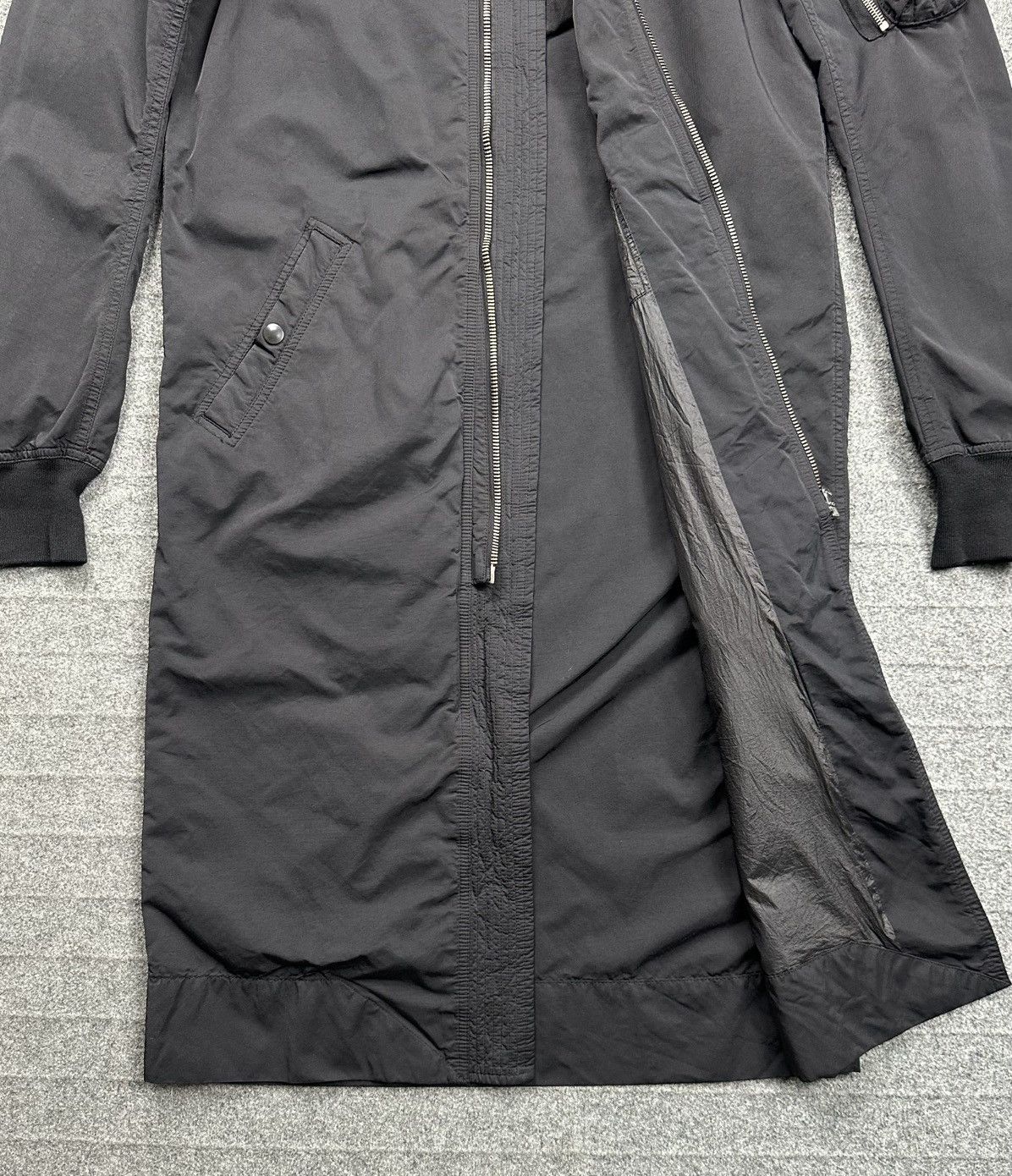 Rick Owens Drkshdw Rick Owens DRKSHDW - S/S16 Flight Trench MA-1 Bomber Jacket Size US XS / EU 42 / 0 - 6 Thumbnail