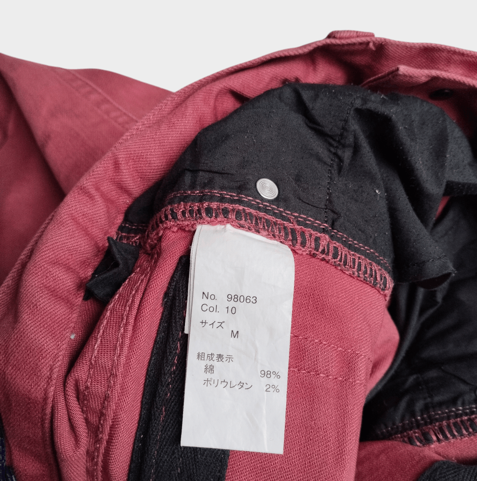 If Six Was Nine × Le Grande Bleu (L.G.B.) × Tornado Mart Semantic design maroon bloody whisker effect jean Size US 31 - 7 Thumbnail