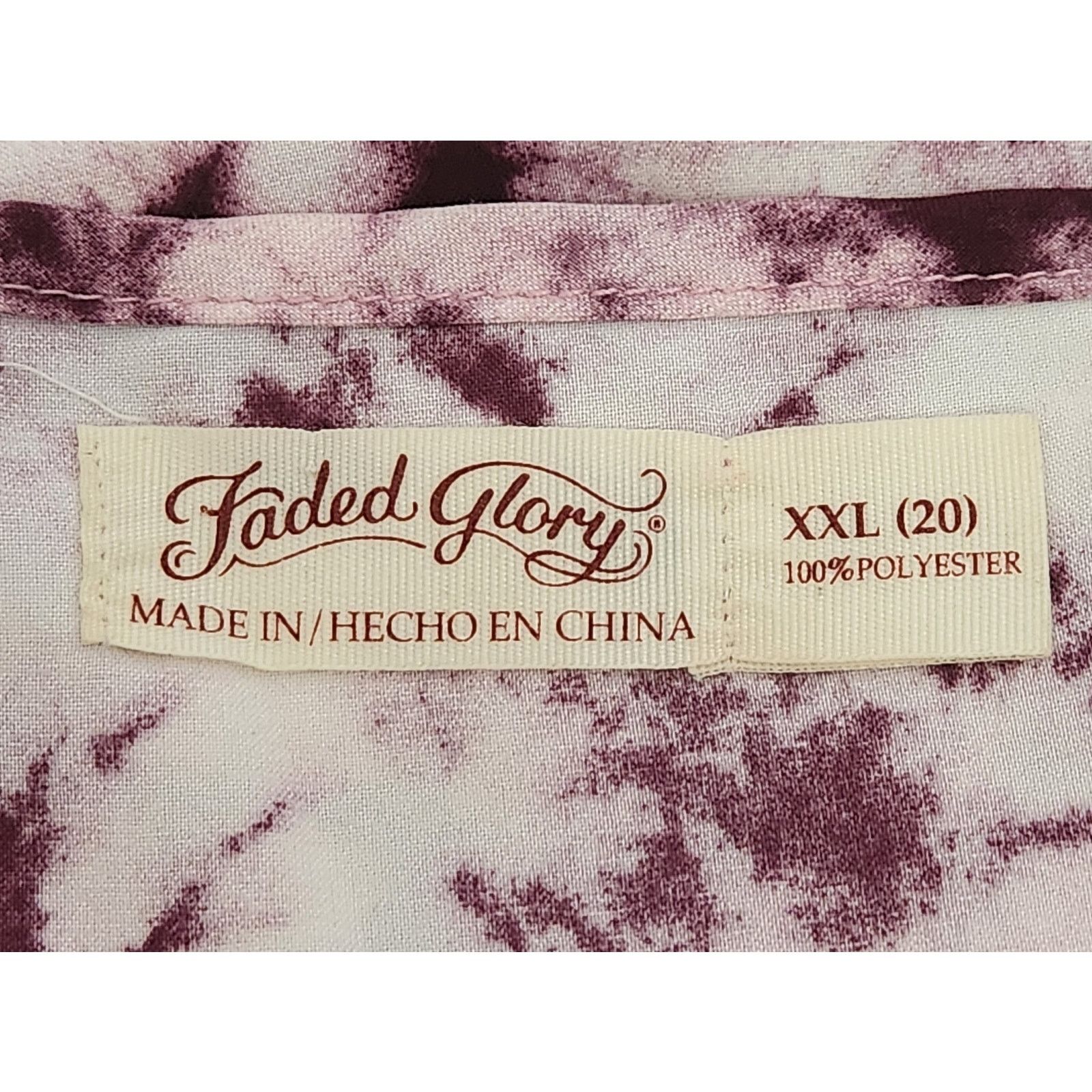 Faded Glory Faded Glory Purple White Tie Dye Spaghetti Strip Top XXL 20W Size XXL / US 16-18 / IT 52-54 - 4 Thumbnail