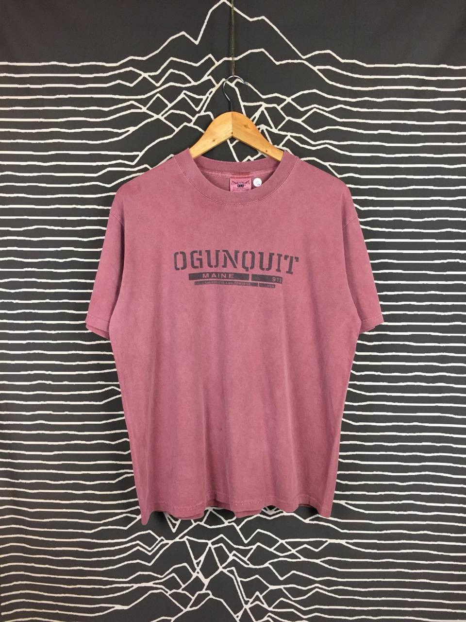 Vintage Vtg 90s Ogunquit Maine GPS Coordinate Made In Usa Tee Size US M / EU 48-50 / 2 - 2 Thumbnail