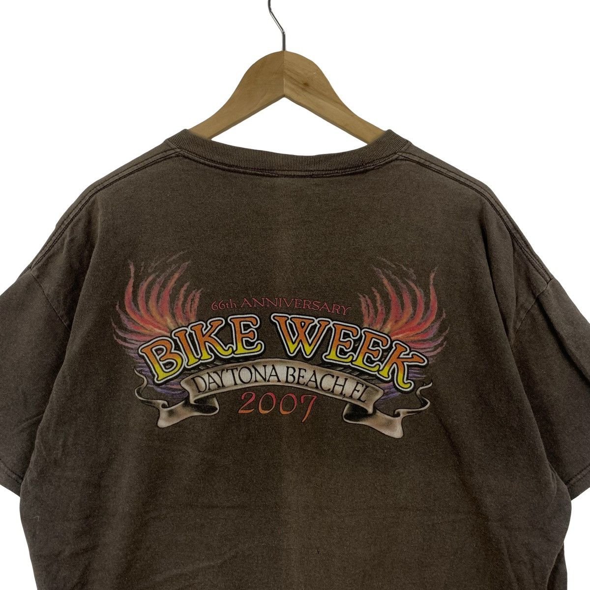 Daytona Vintage DAYTONA Bike Week in 2007 66th Anniversary Tee Size US XL / EU 56 / 4 - 8 Thumbnail