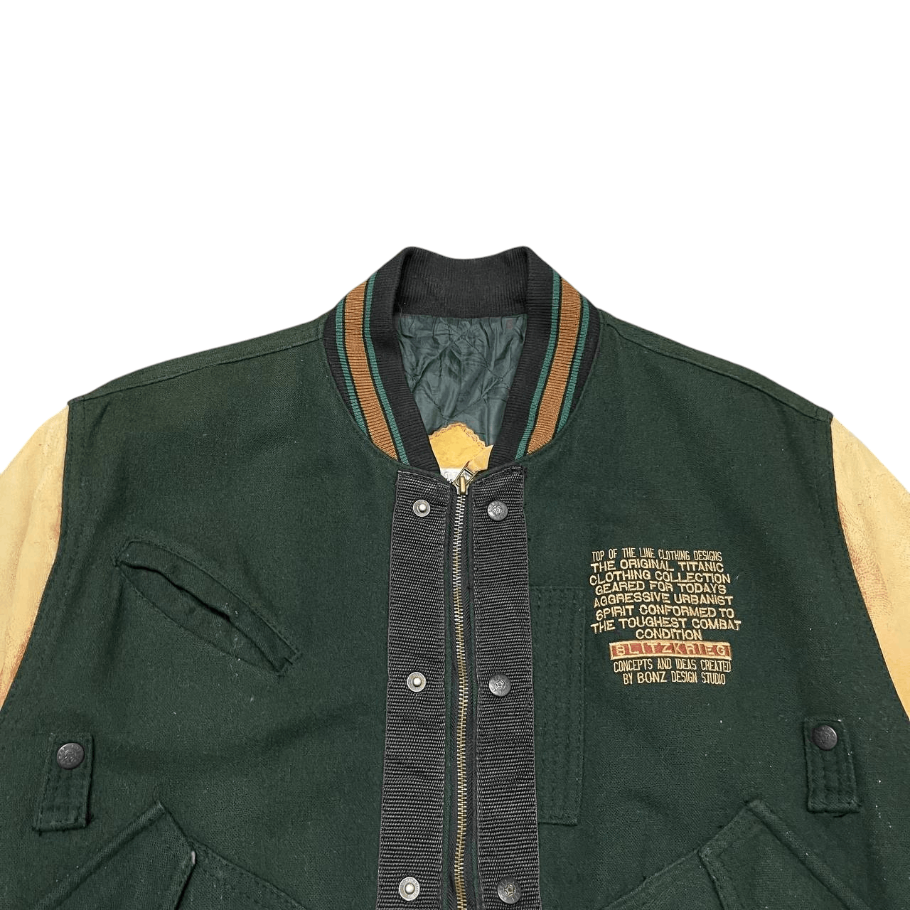 Rogue Vintage 90's Rogues for Men Wool Varsity Jacket Distress Size US M / EU 48-50 / 2 - 2 Thumbnail