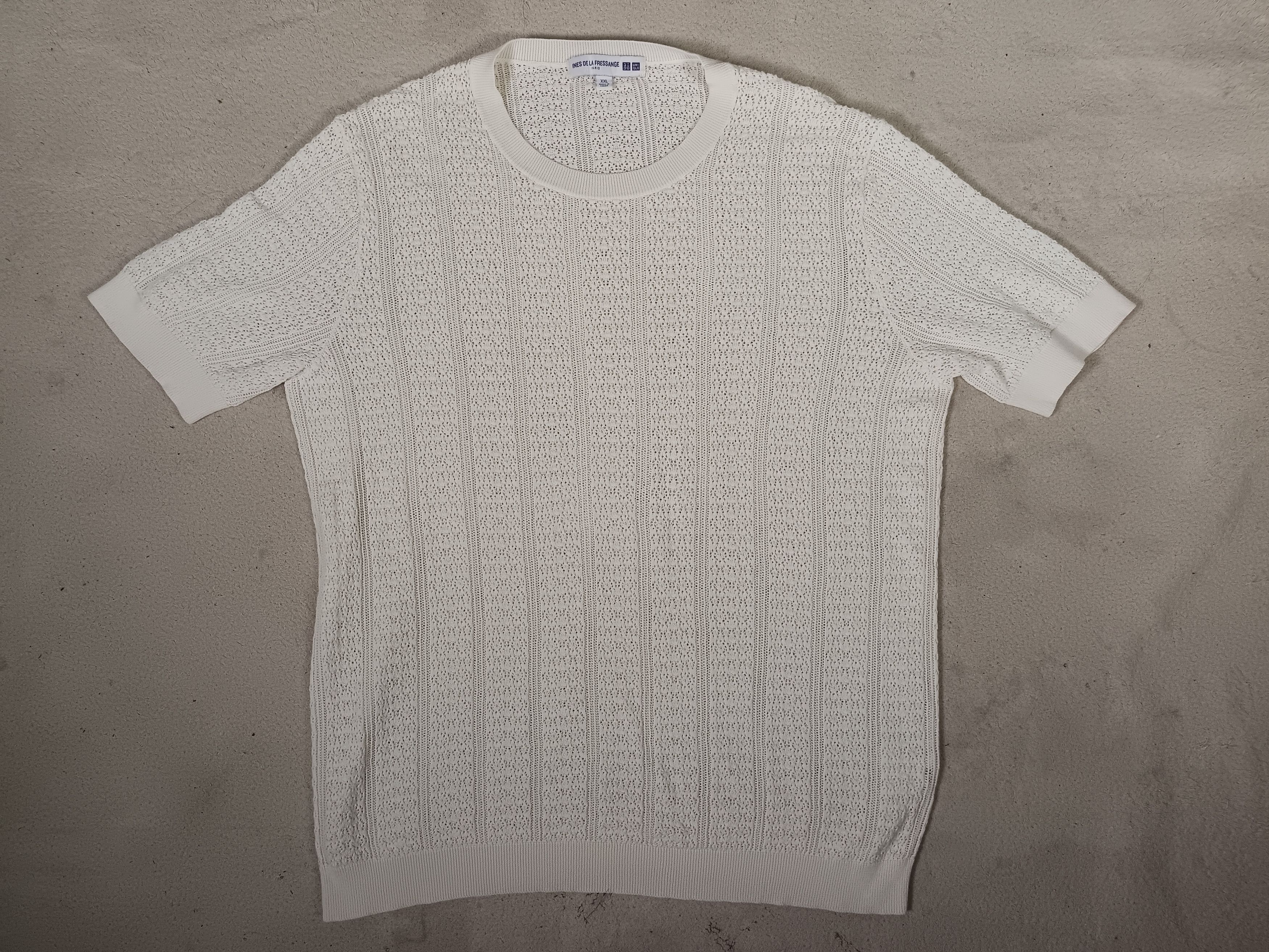 Designer × Uniqlo INES DE LA FRESSAGE X UNIQLO Mesh Knit TShirt Size XXL / US 16-18 / IT 52-54 - 5 Thumbnail