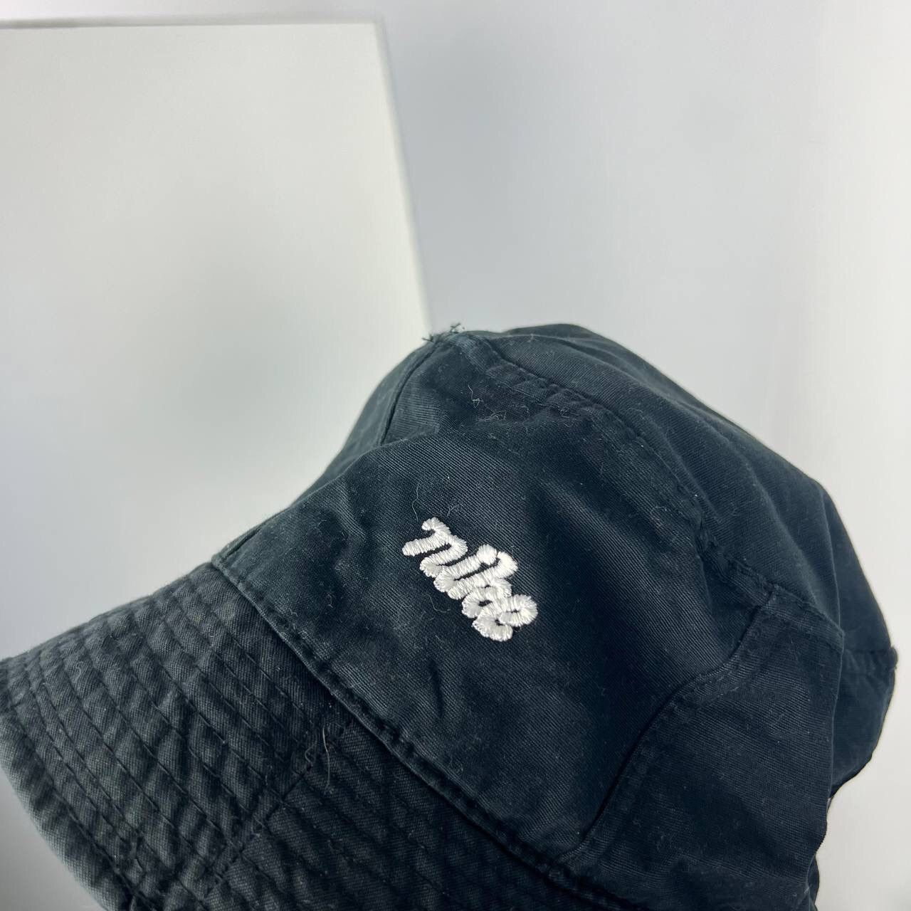 Nike Nike Black Cap Swoosh Y2k Panama Drill Size ONE SIZE - 3 Thumbnail