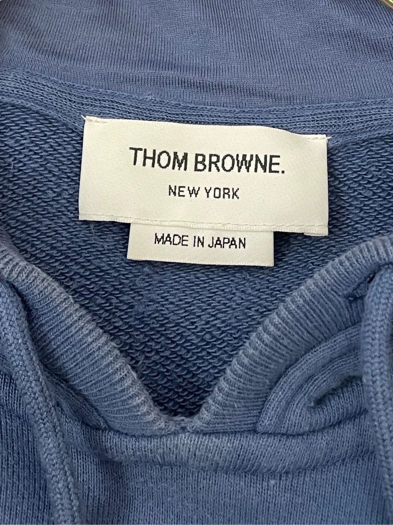 Thom Browne Thom Browne Smog blue hooded hoodie Size US M / EU 48-50 / 2 - 6 Thumbnail