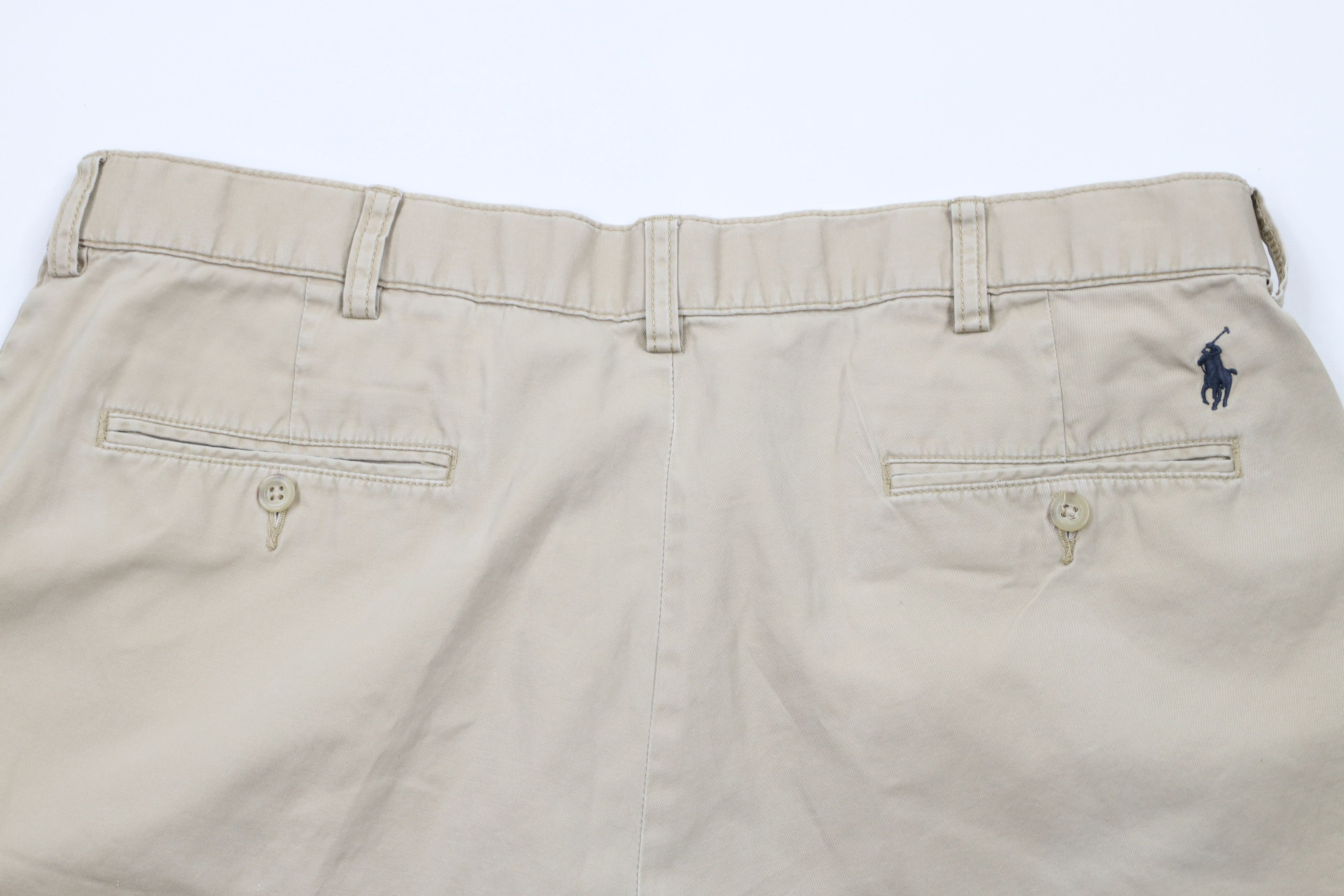Ralph Lauren × Vintage Vintage 90s Ralph Lauren Above Knee Flat Front Chino Shorts Size US 36 / EU 52 - 11 Thumbnail