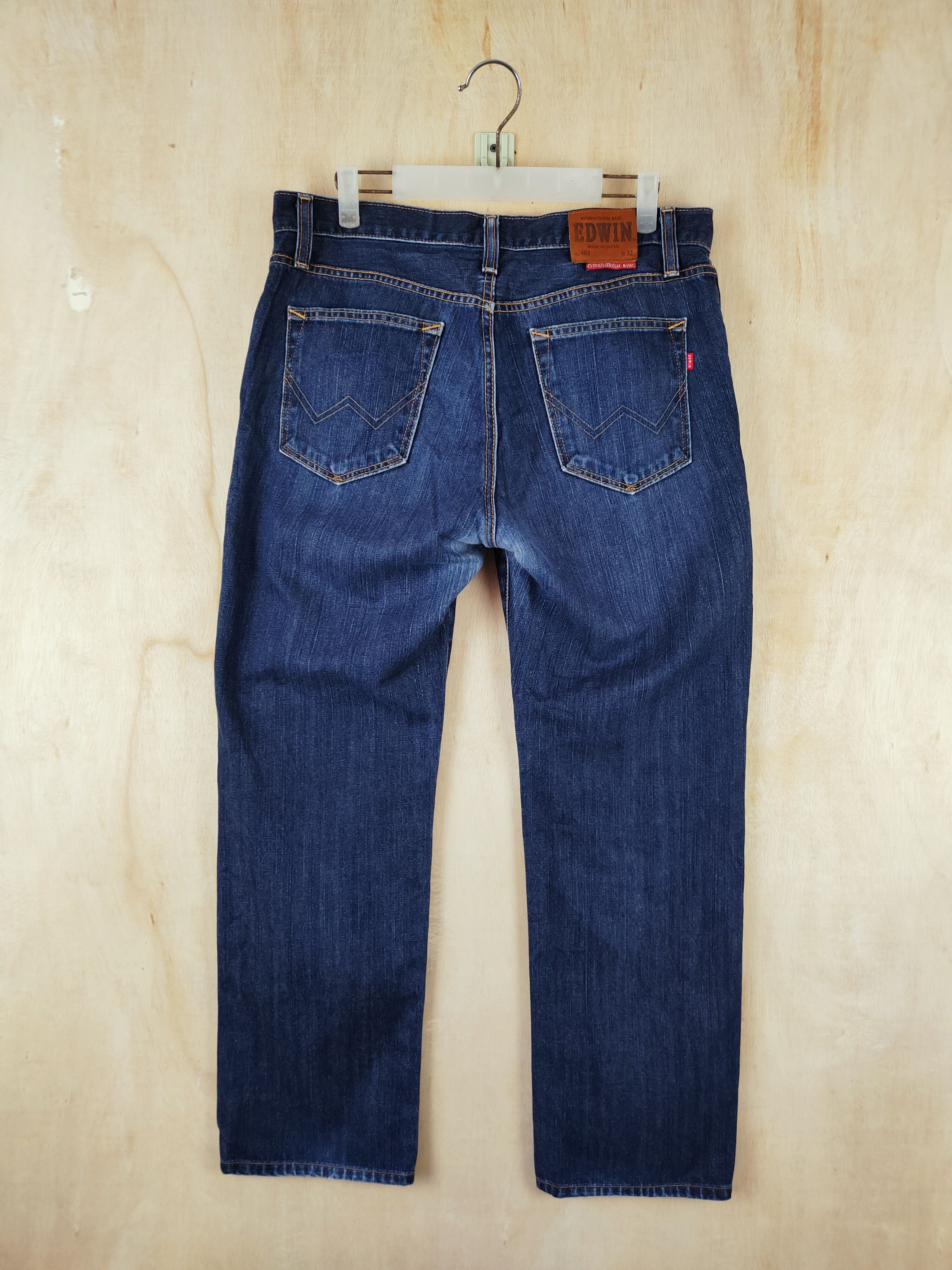 Edwin Edwin Dark Blue Distressed Ripped Jeans #S2661 Size US 33 - 8 Thumbnail