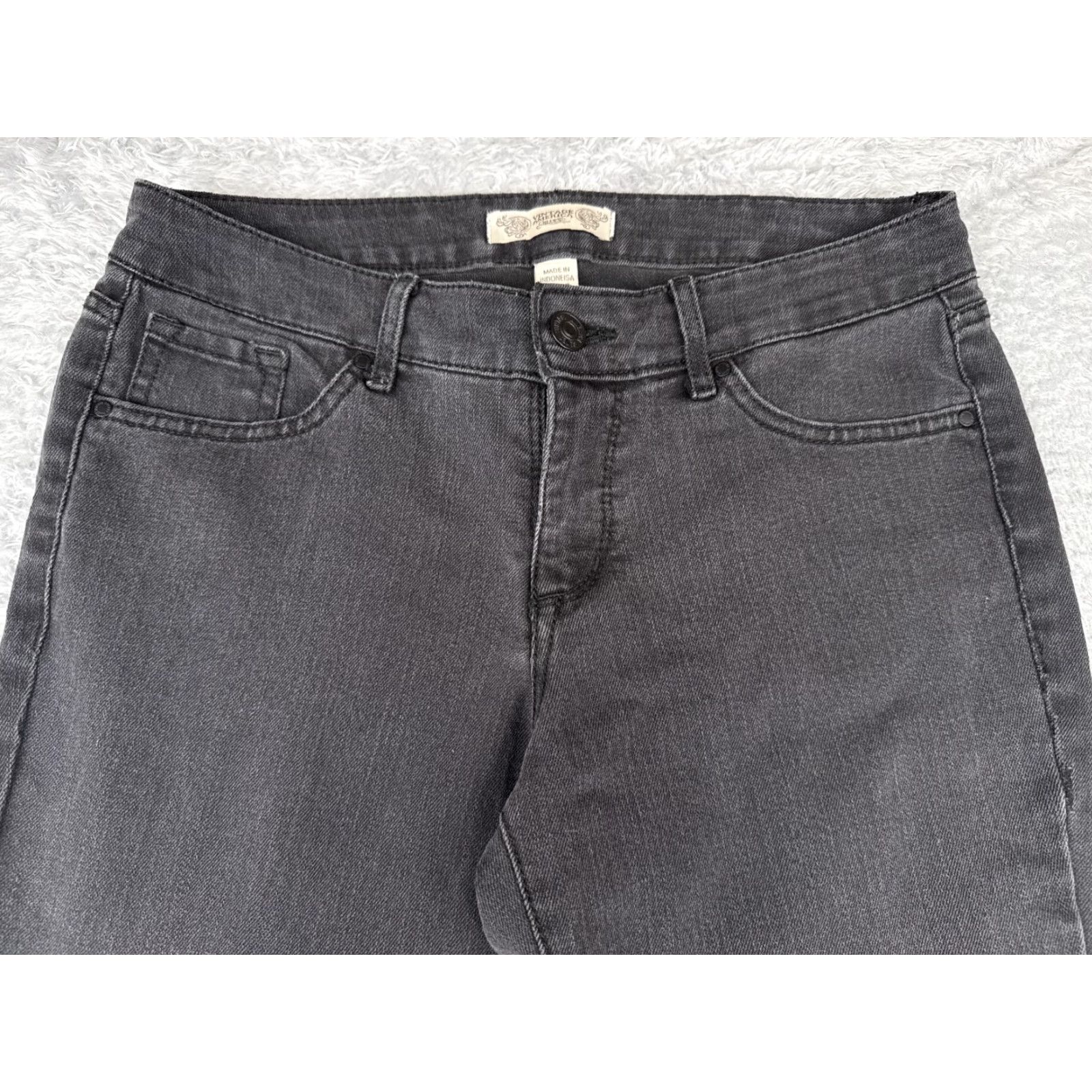 Vintage VINTAGE Vintage America Blues Jeans Womens 4 Black Straight Mid Rise Cotton Blend 29x31 Jeans Size 27" / US 4 / IT 40 - 4 Thumbnail