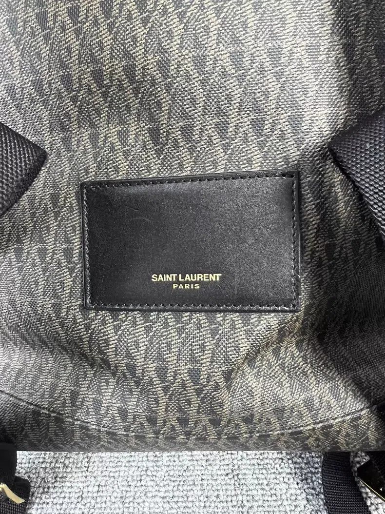 Saint Laurent Paris Saint Laurent Paris Logo Printed Drawstring Backpack Size ONE SIZE - 4 Thumbnail